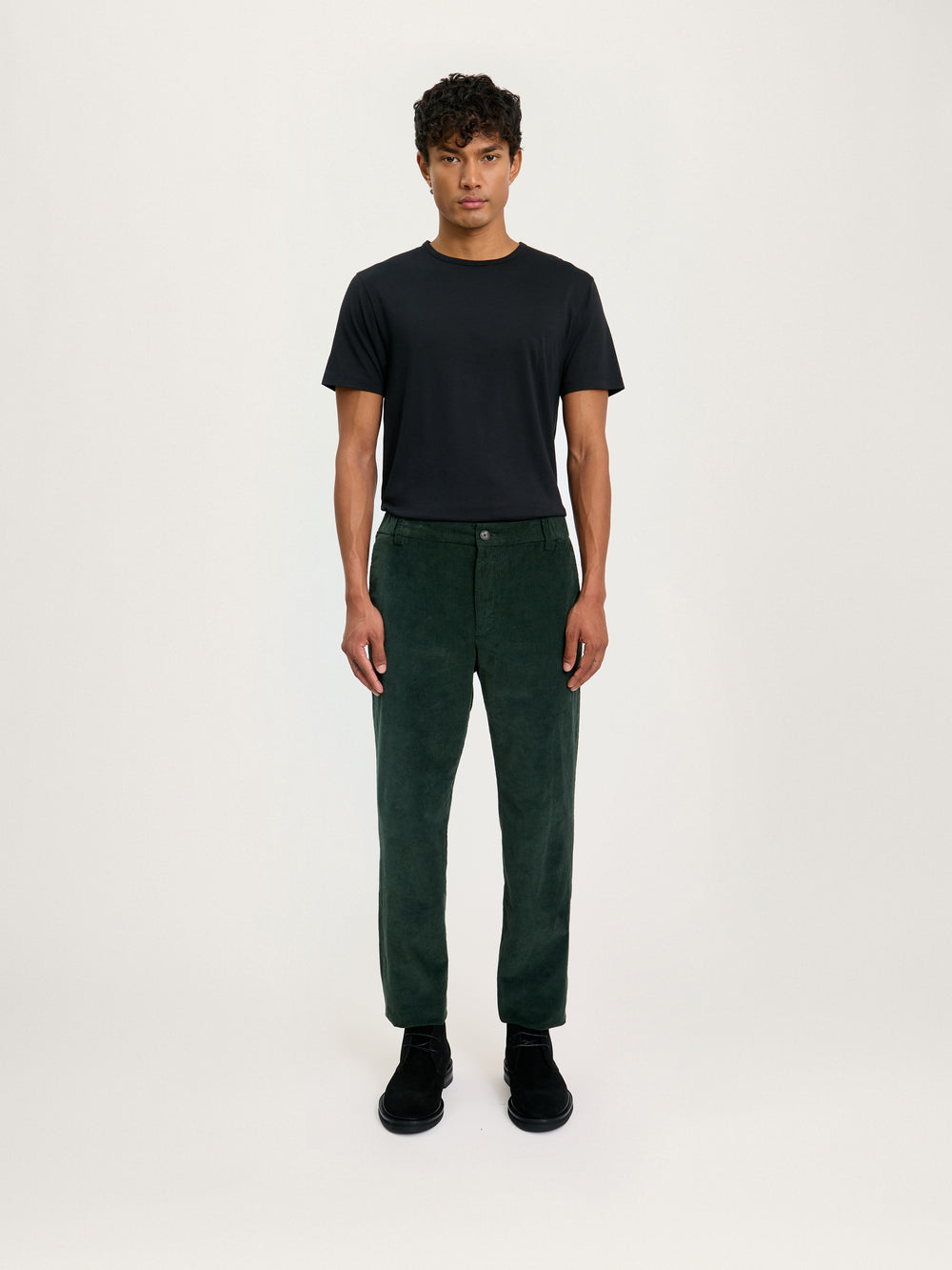 The Cord Trouser || Dark Olive | Stretch Cotton