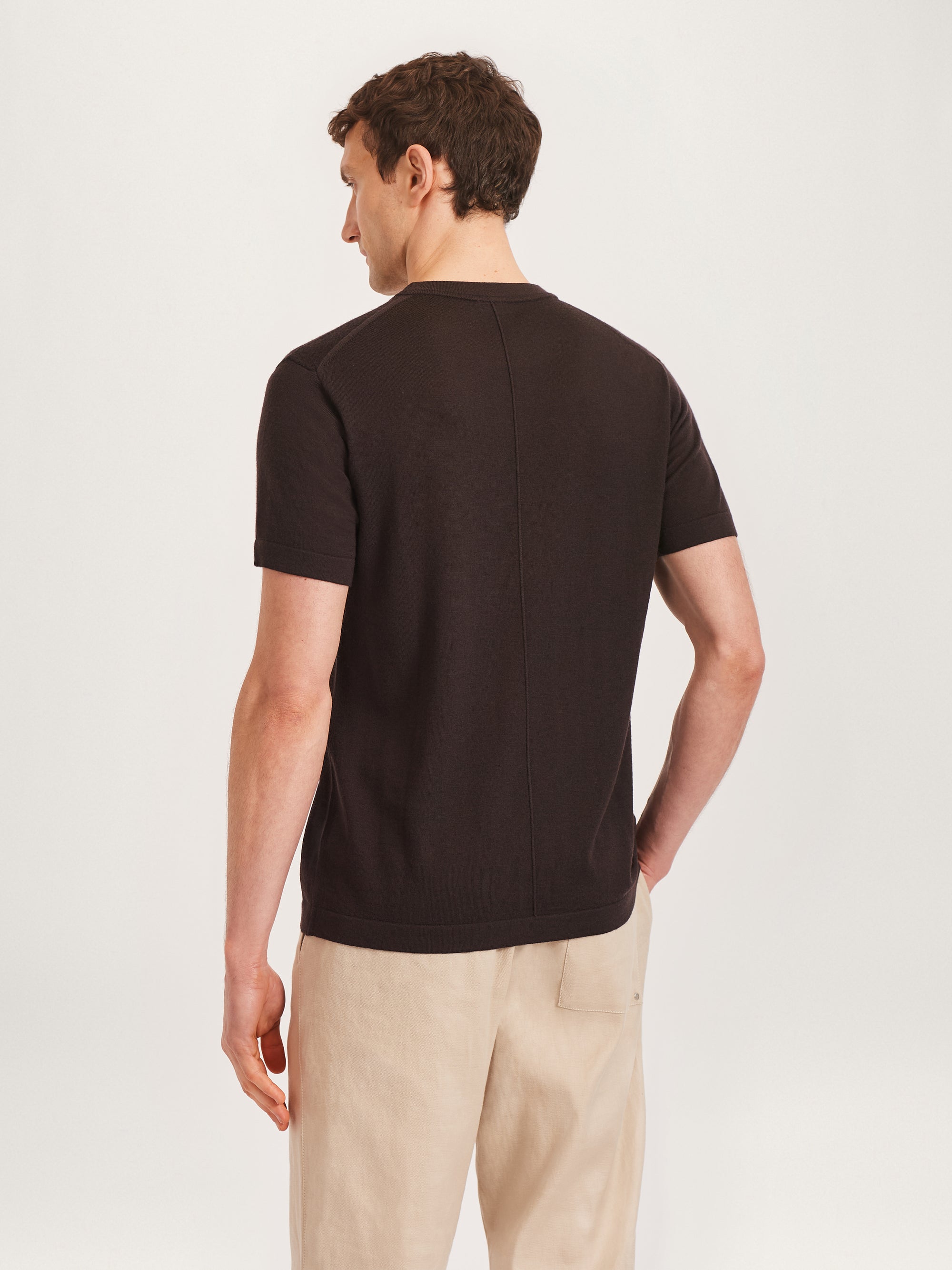 The Essential Merino Knit Tee || Espresso | Merino Wool