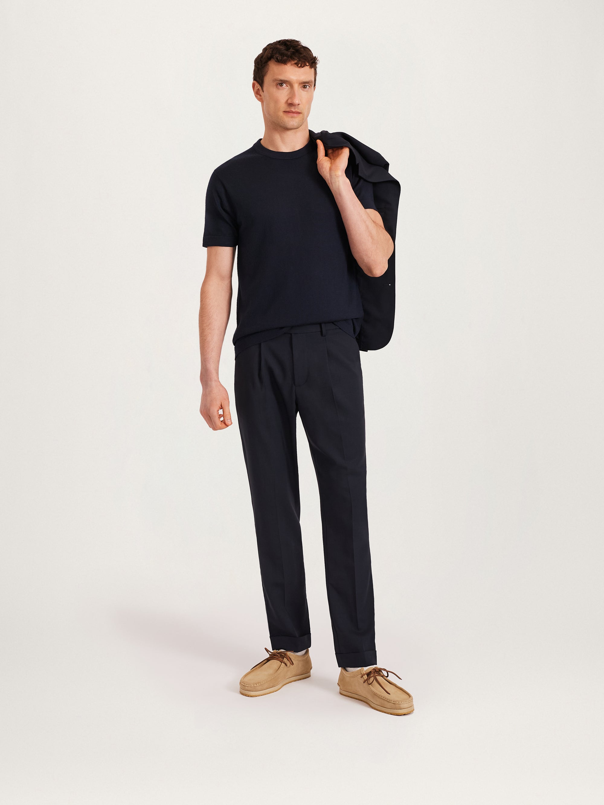 The Essential Merino Knit Tee || Navy | Merino Wool
