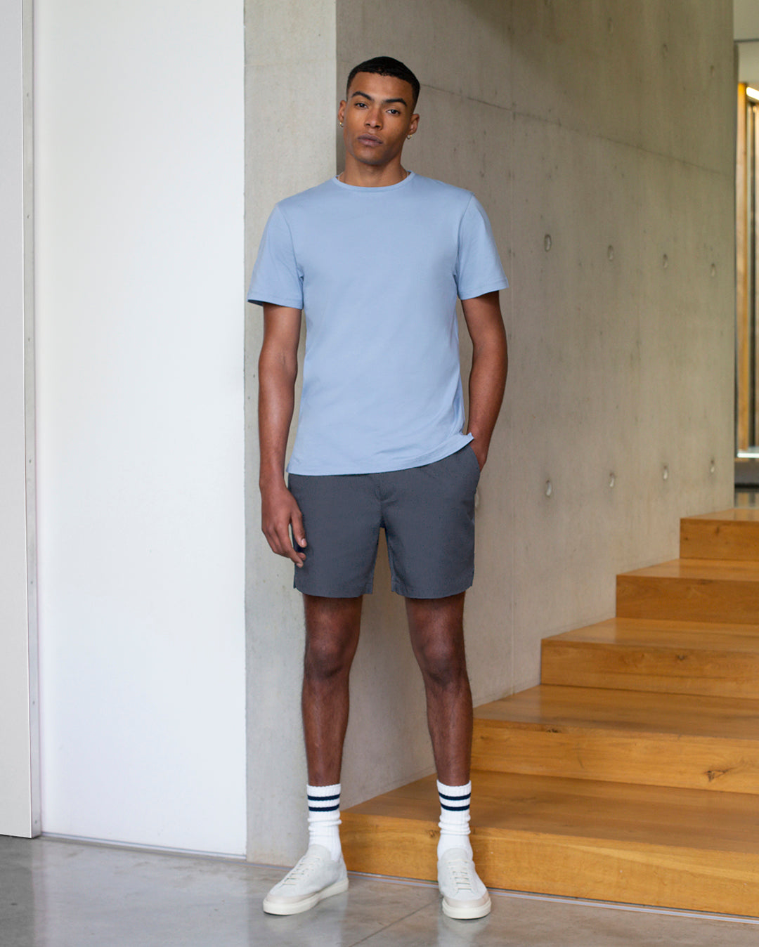 The Tailored Tee Organic || Light Blue | Organic Cotton
