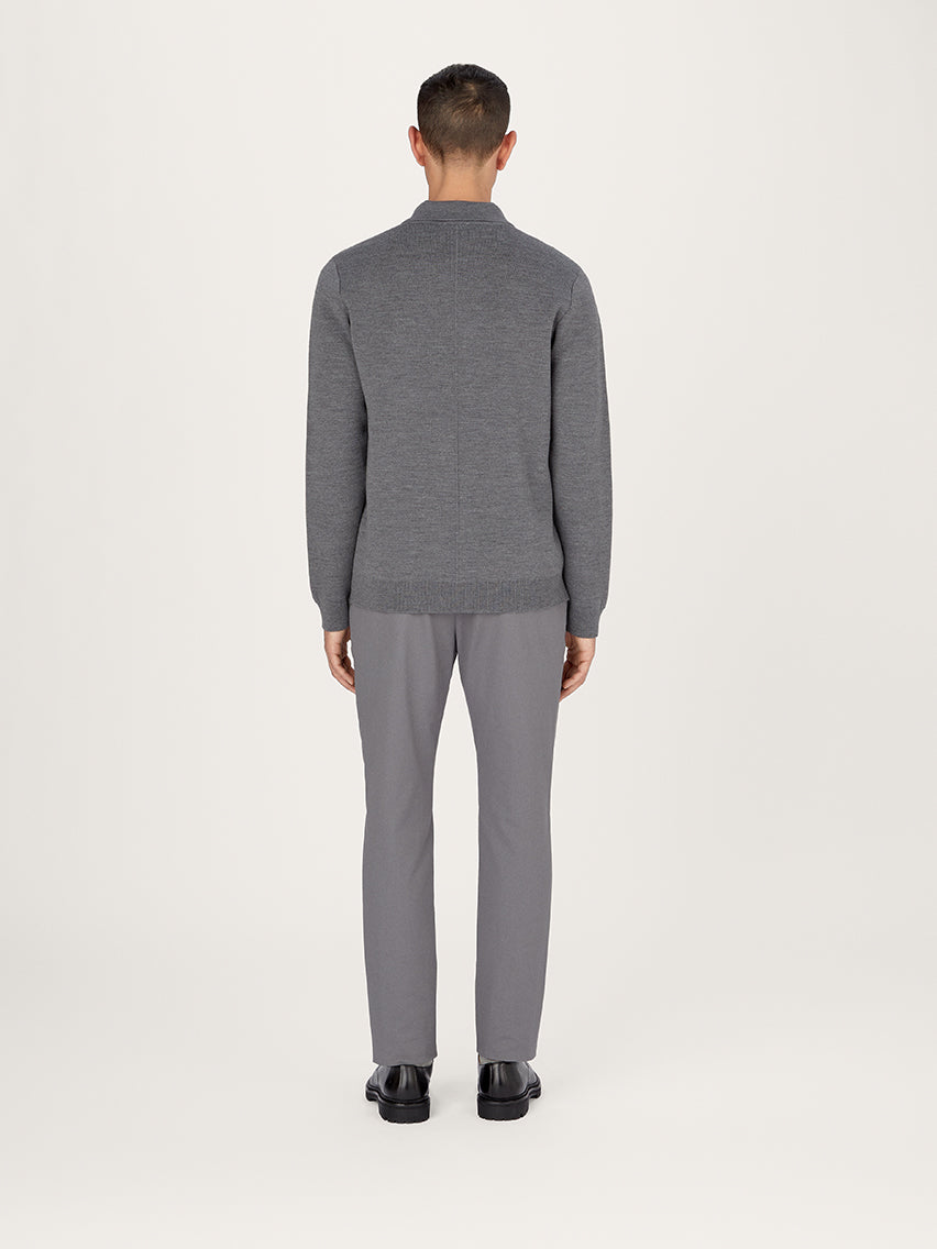 The Easy Zip Sweater || Charcoal | Merino Wool