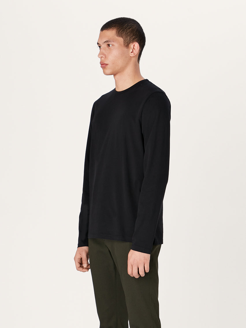 The Long Sleeve Tee || Black | Organic Cotton