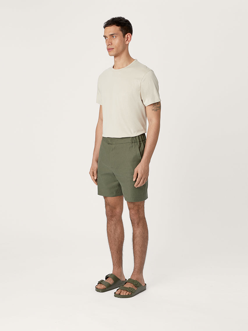 The 12 Shorts Linen 7" || Olive | Linen