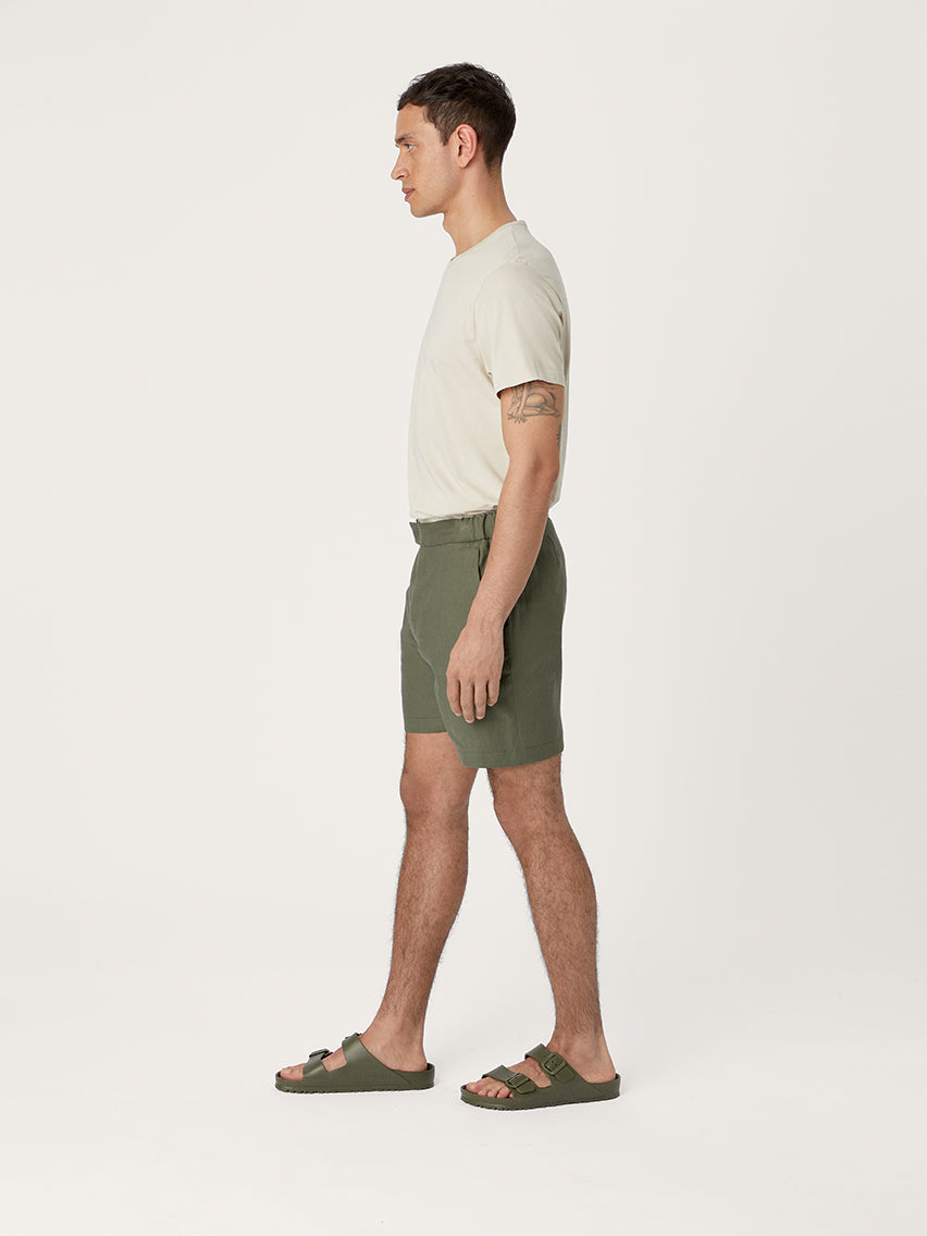 The 12 Shorts Linen 7" || Olive | Linen