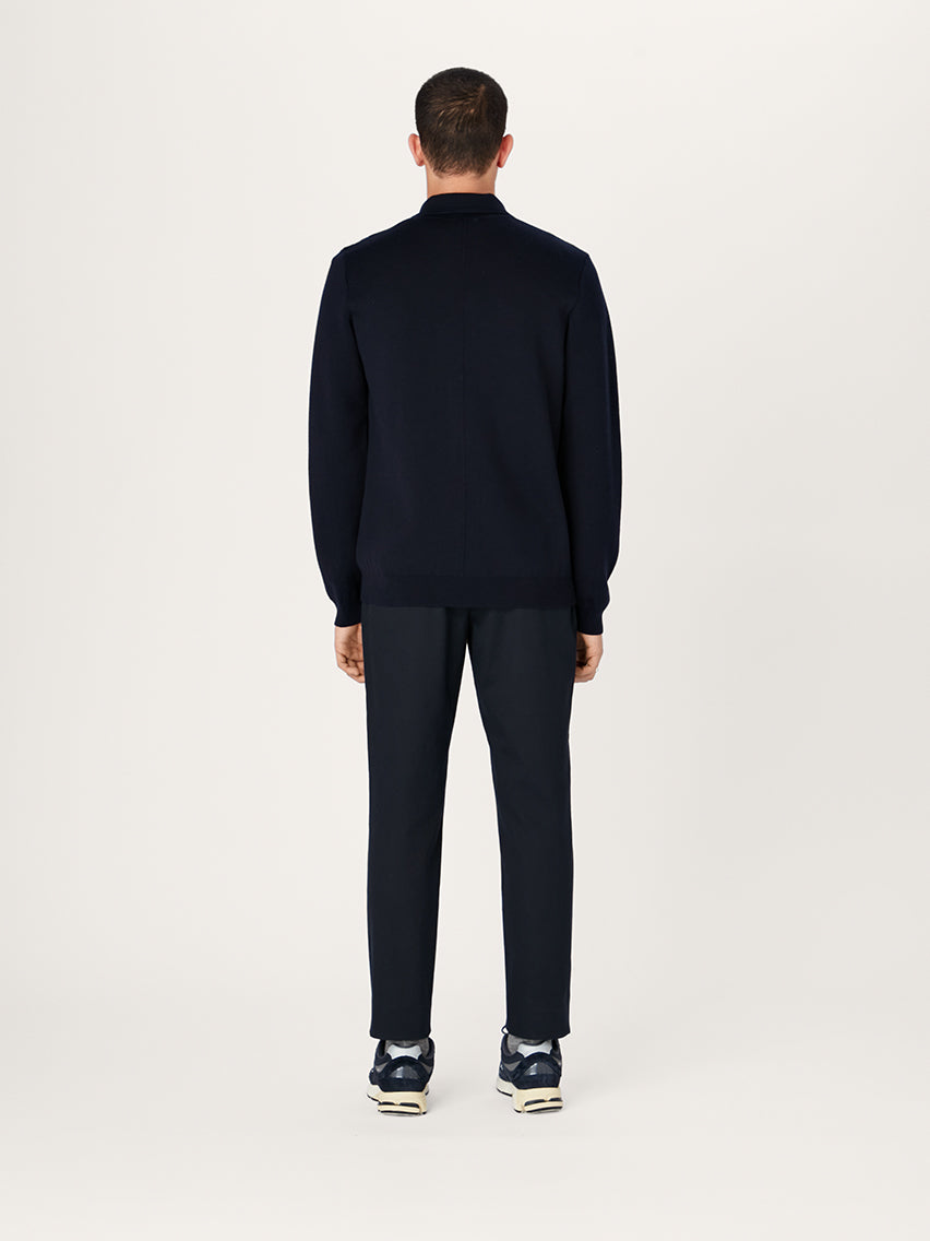 The Easy Zip Sweatshirt || Navy | Merino Wool
