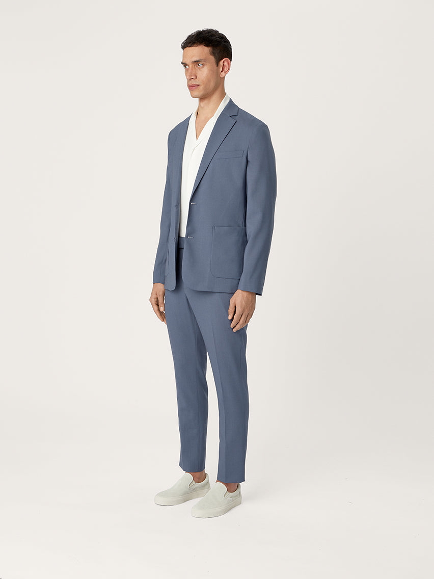 The Tropical Wool 24 Blazer || Steel Blue | Tropical Wool