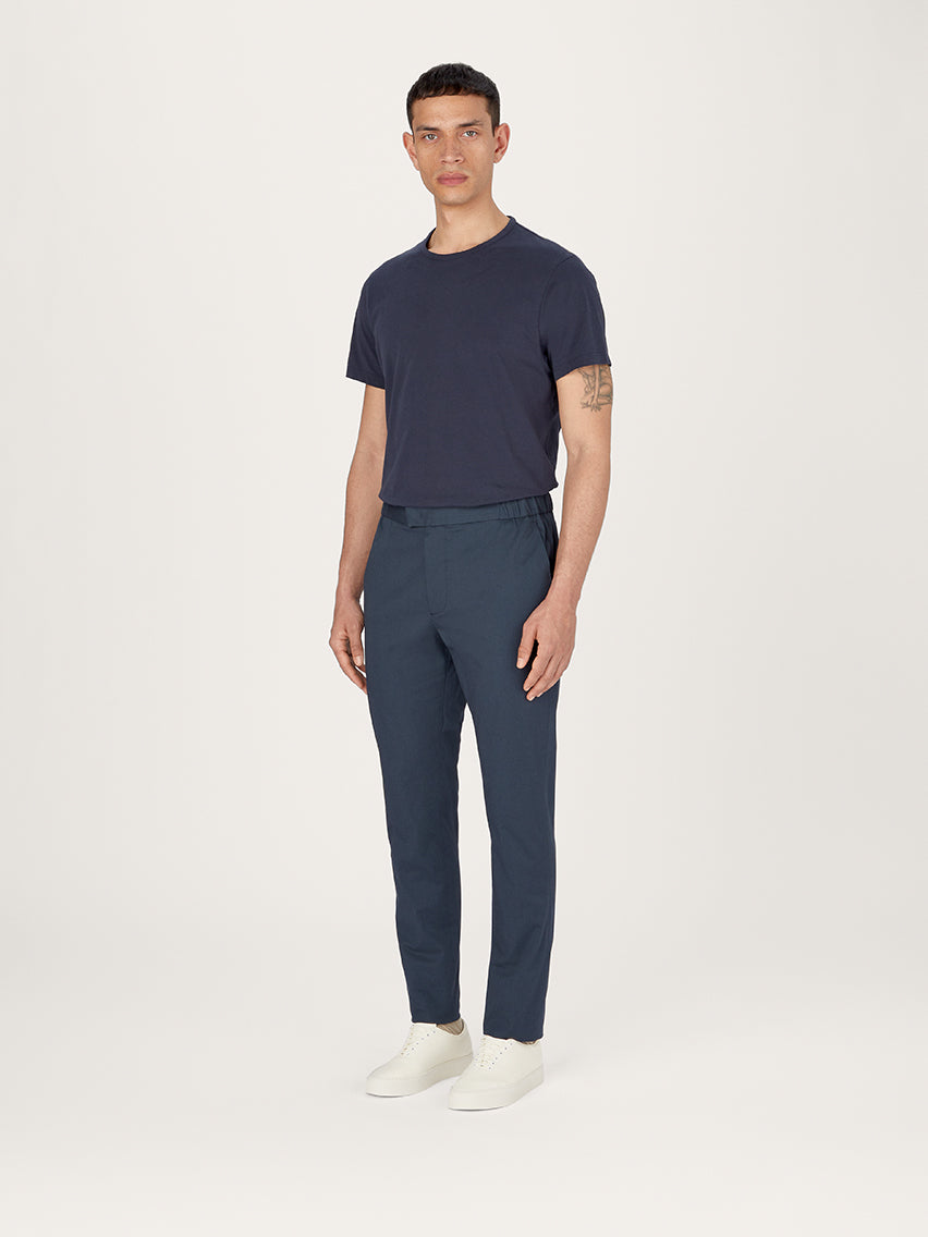 The 24 Trouser || Pebble Blue | Stretch Cotton