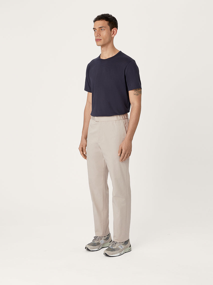 The 24 Trouser Relaxed Fit || Beige | Stretch Cotton
