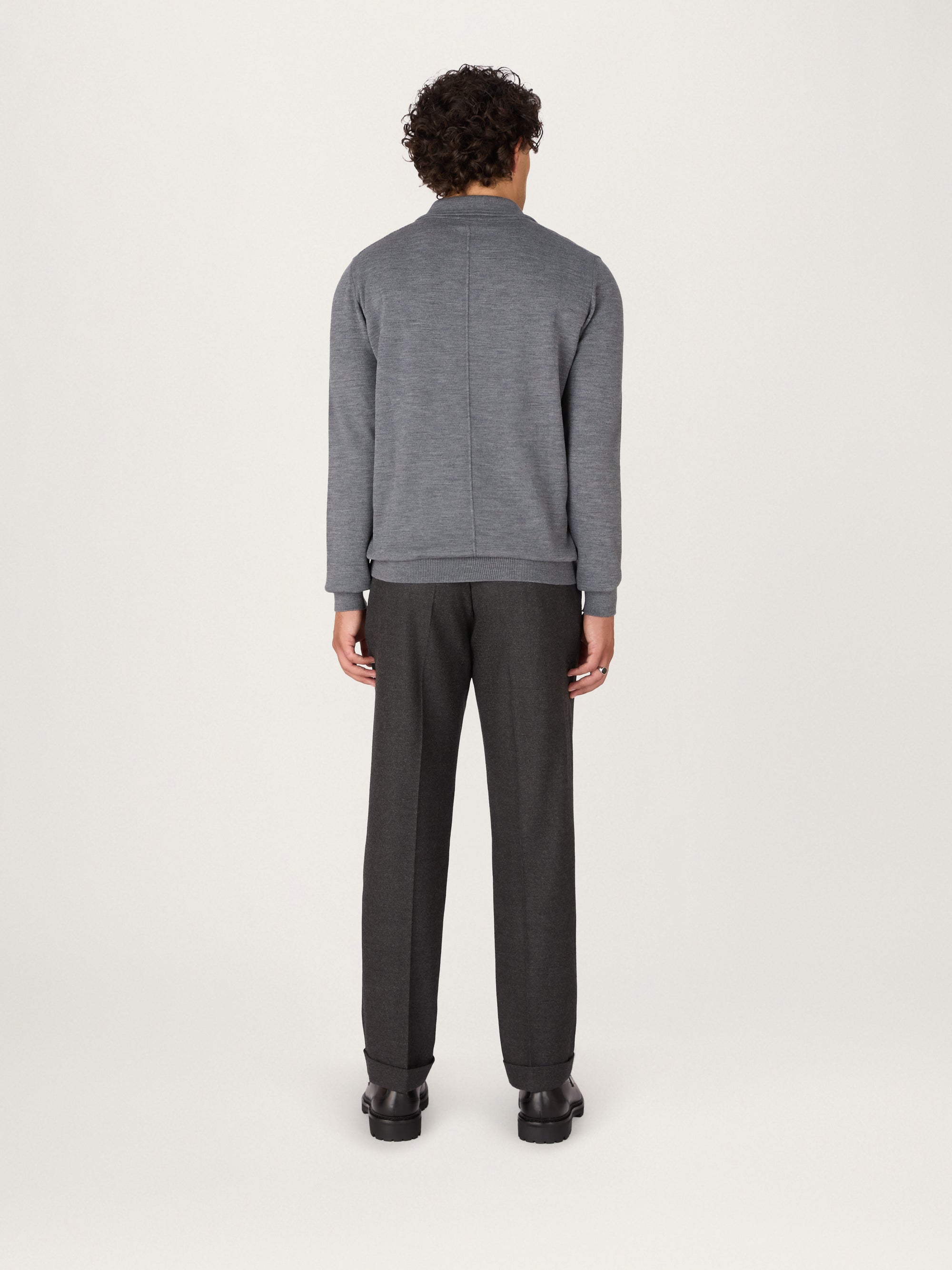 The Lightweight Easy Zip Sweater || Grey | Merino Wool