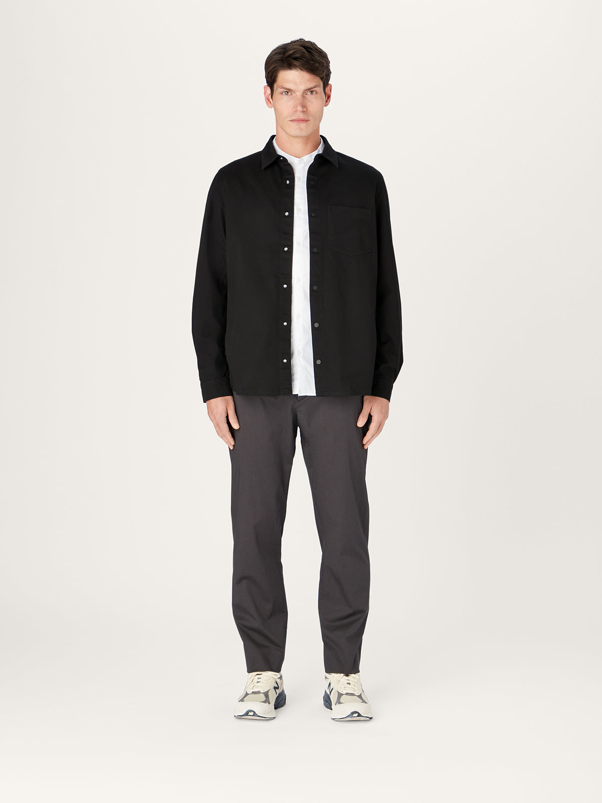 The 24 Overshirt || Black | Stretch Cotton