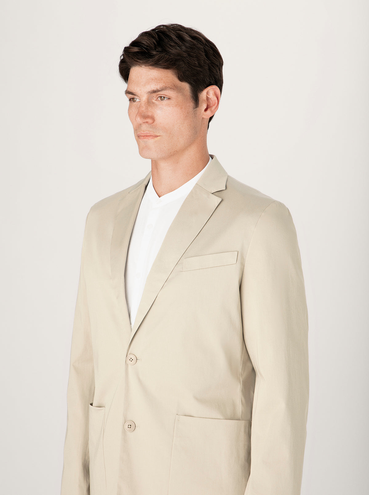The 24 Blazer || Beige | Stretch Cotton
