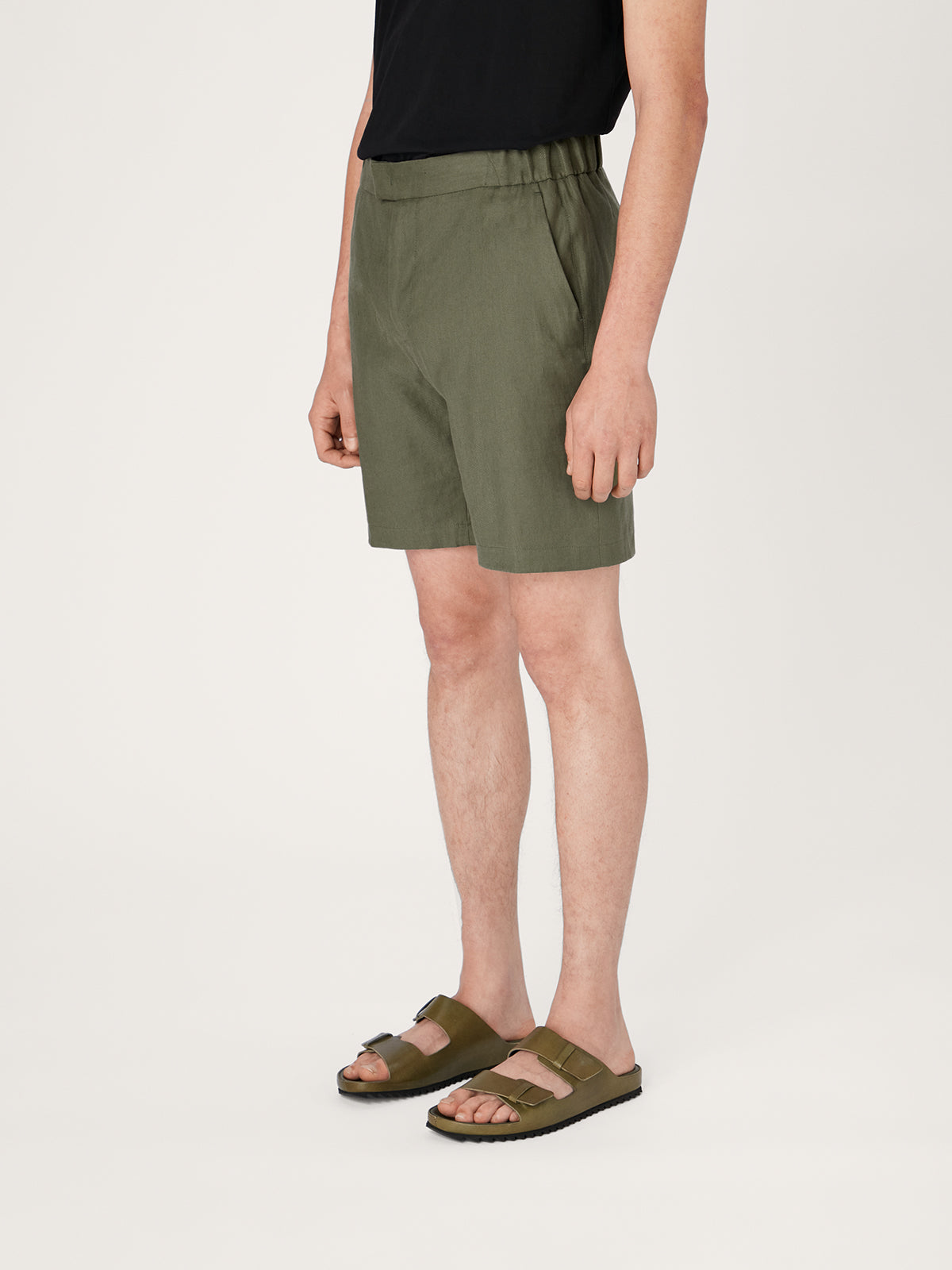 The 12 Shorts Linen 9" || Olive | Linen