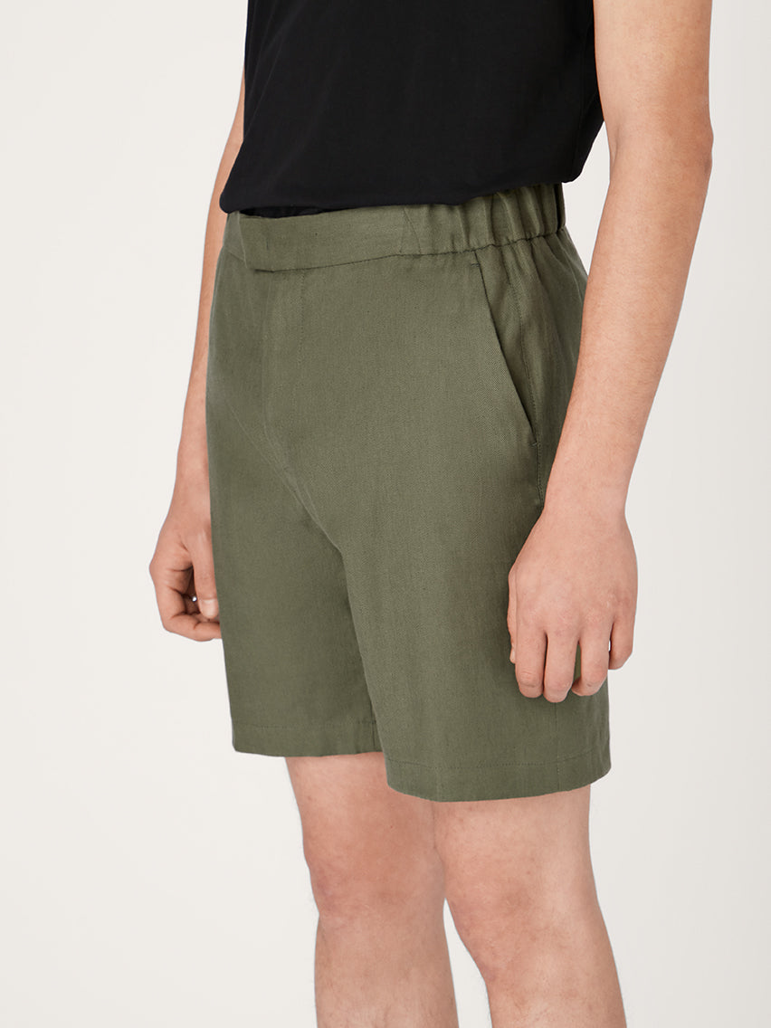 The 12 Shorts Linen 9" || Olive | Linen