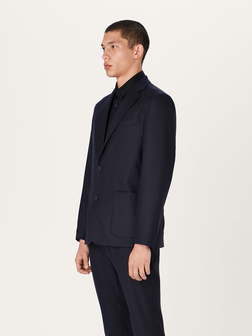 The 24 Blazer Wool || Navy | Merino Wool Flannel Traceable