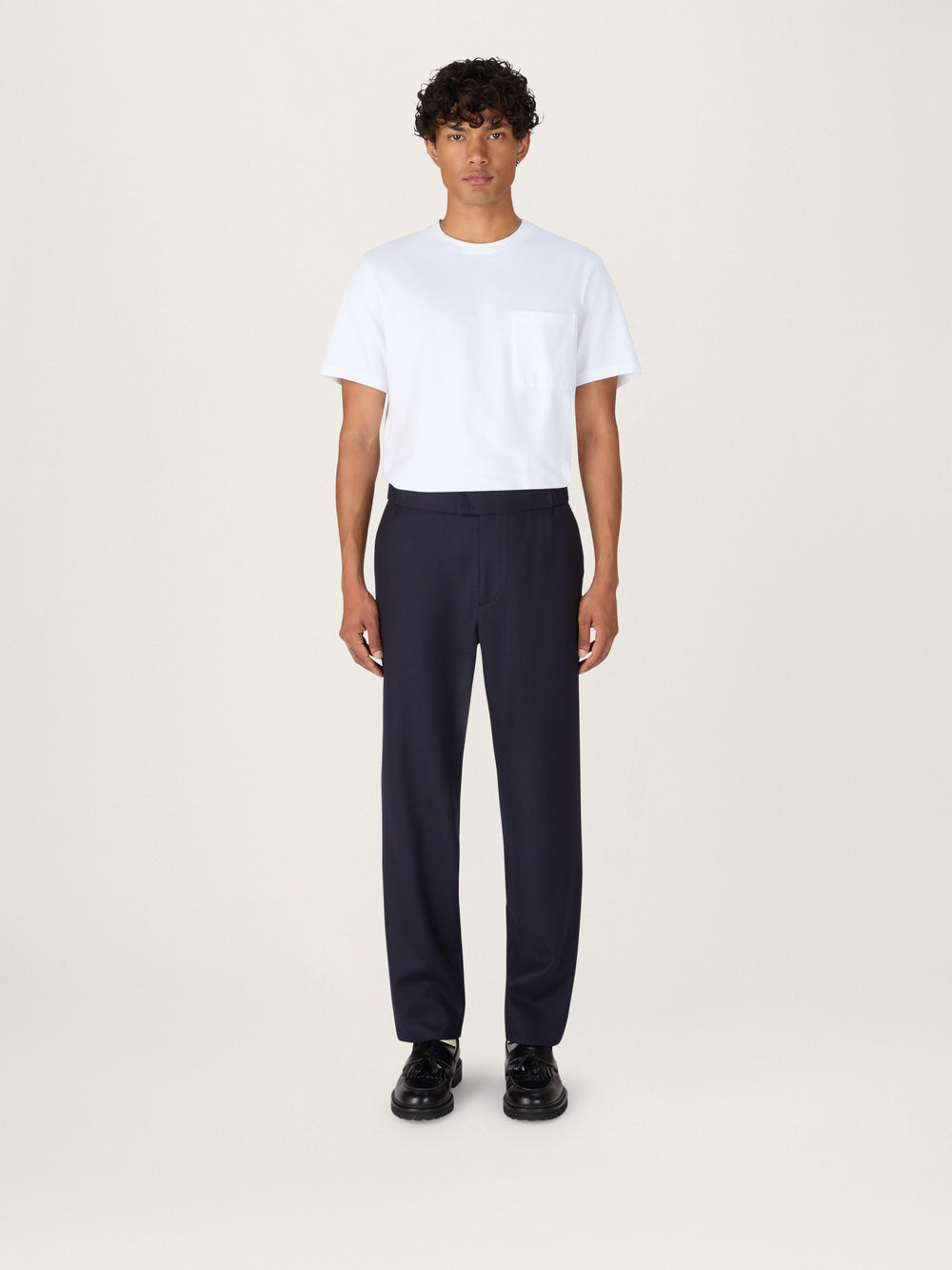 The 24 Trouser Relaxed Fit Traceable Wool || Navy |