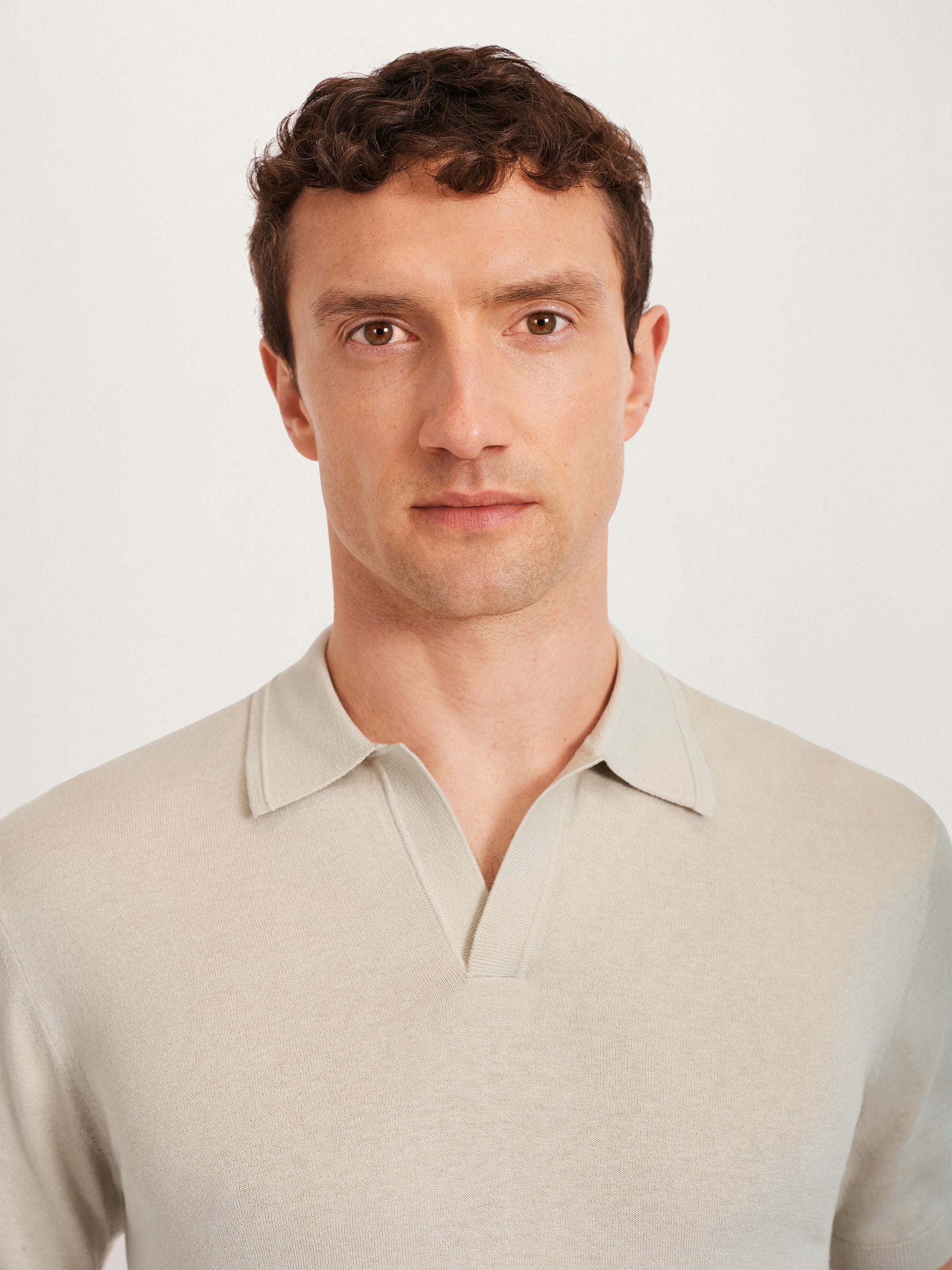 The Silk Polo || Taupe | Silk & Cotton