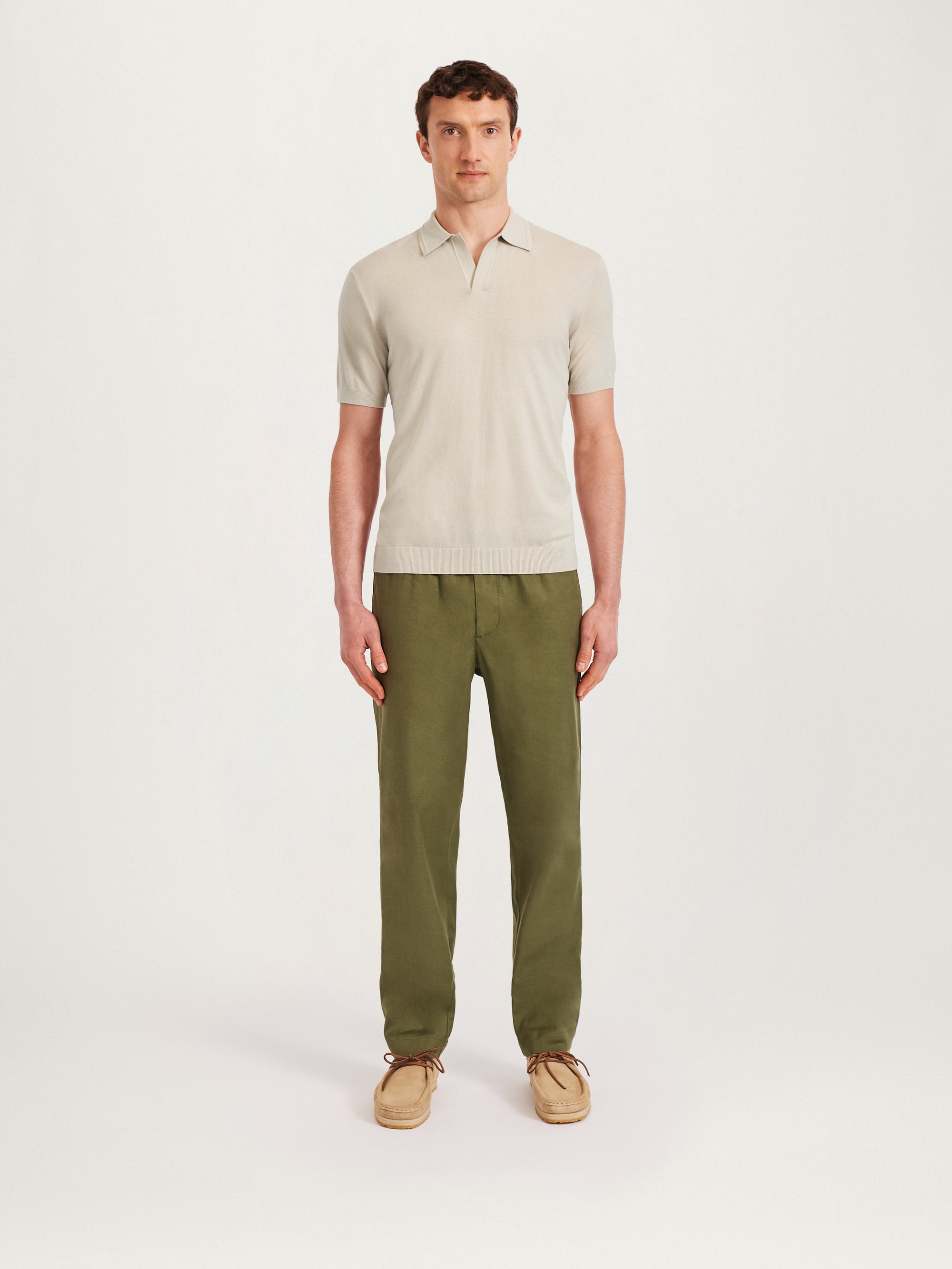 The Silk Polo || Taupe | Silk & Cotton