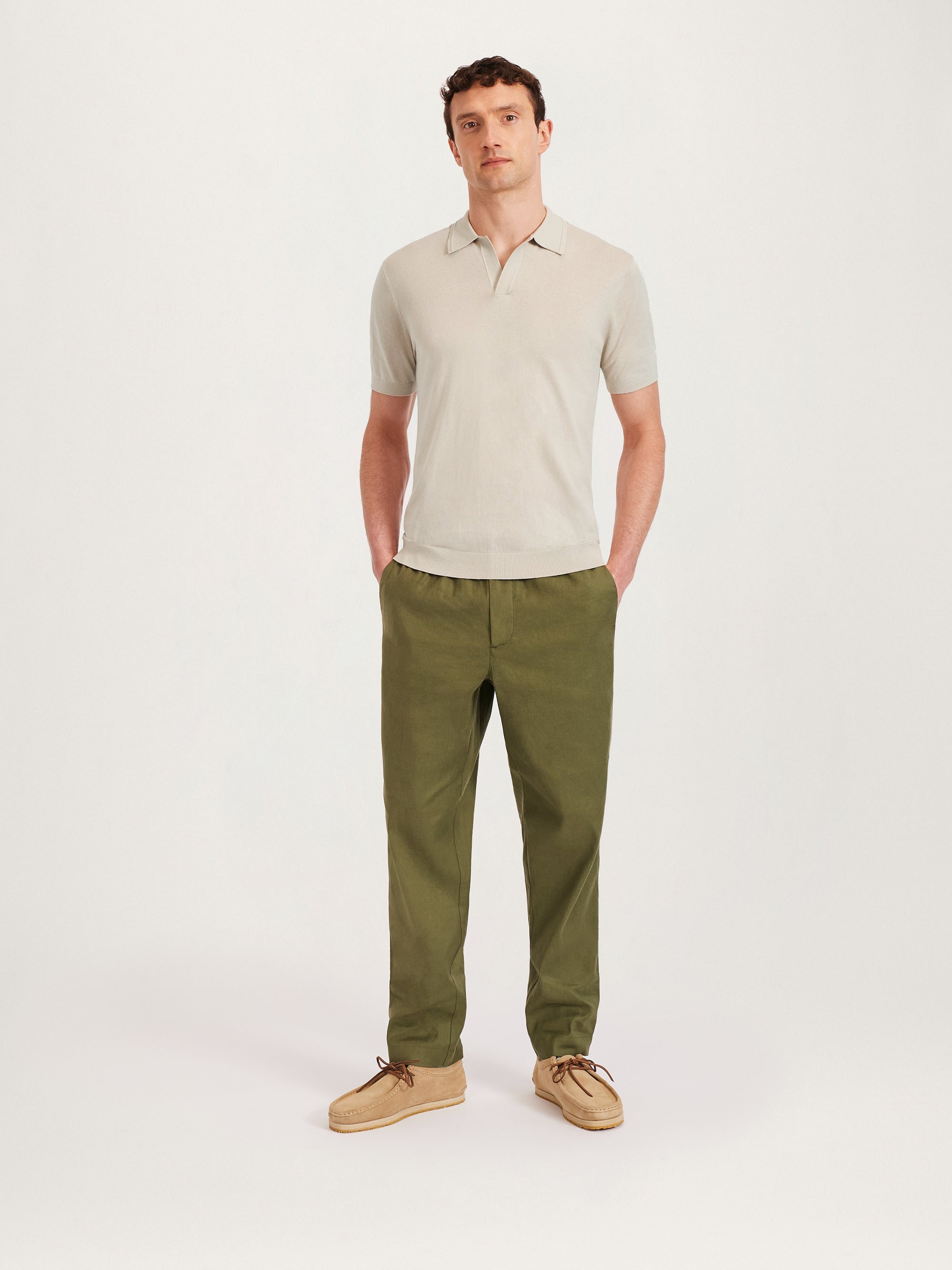The Silk Polo || Taupe | Silk & Cotton
