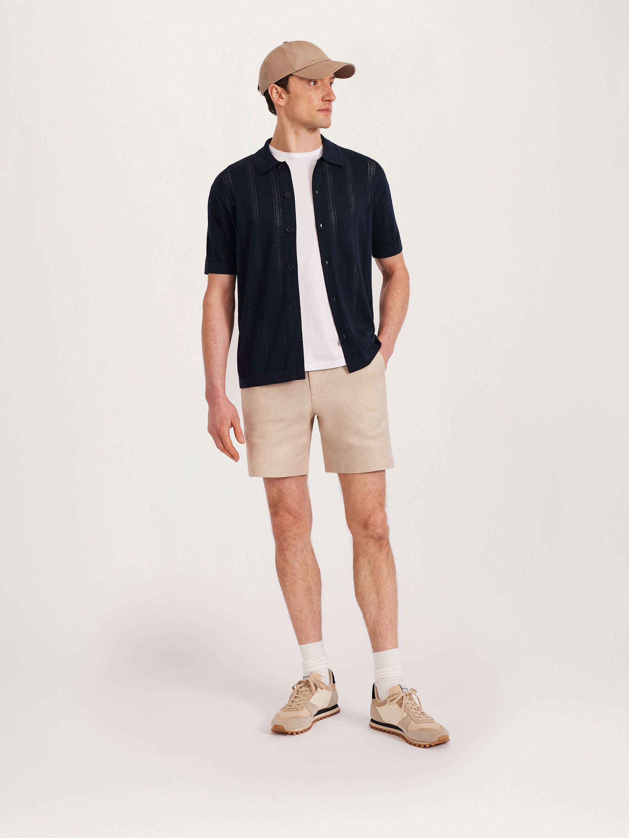 The Pointelle Knit Shirt || Navy | Organic Cotton