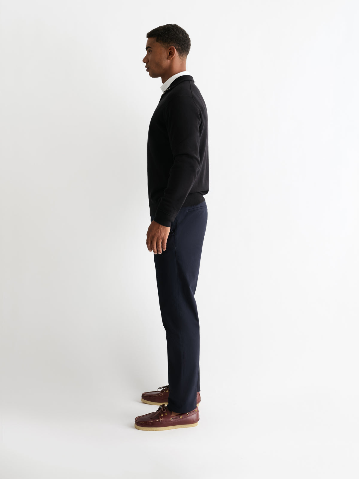 The 24 Quarter Zip Knit, Black, side