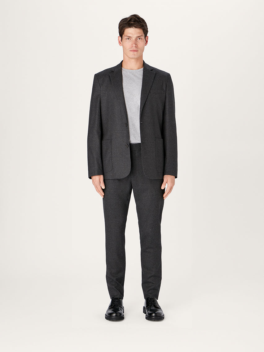 The 24 Trouser Wool || Charcoal | Wool Flannel