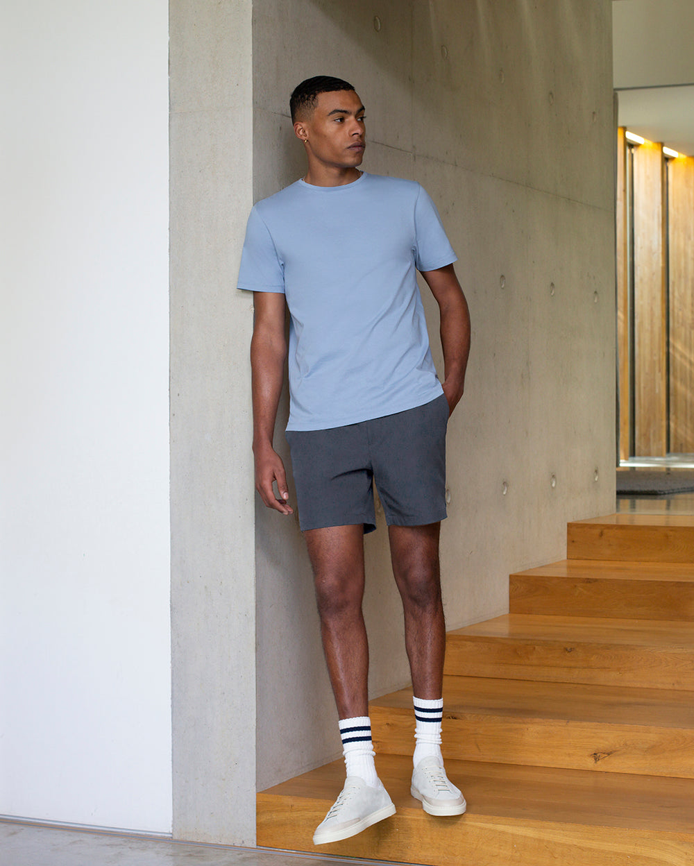 The Tailored Tee Organic || Light Blue | Organic Cotton