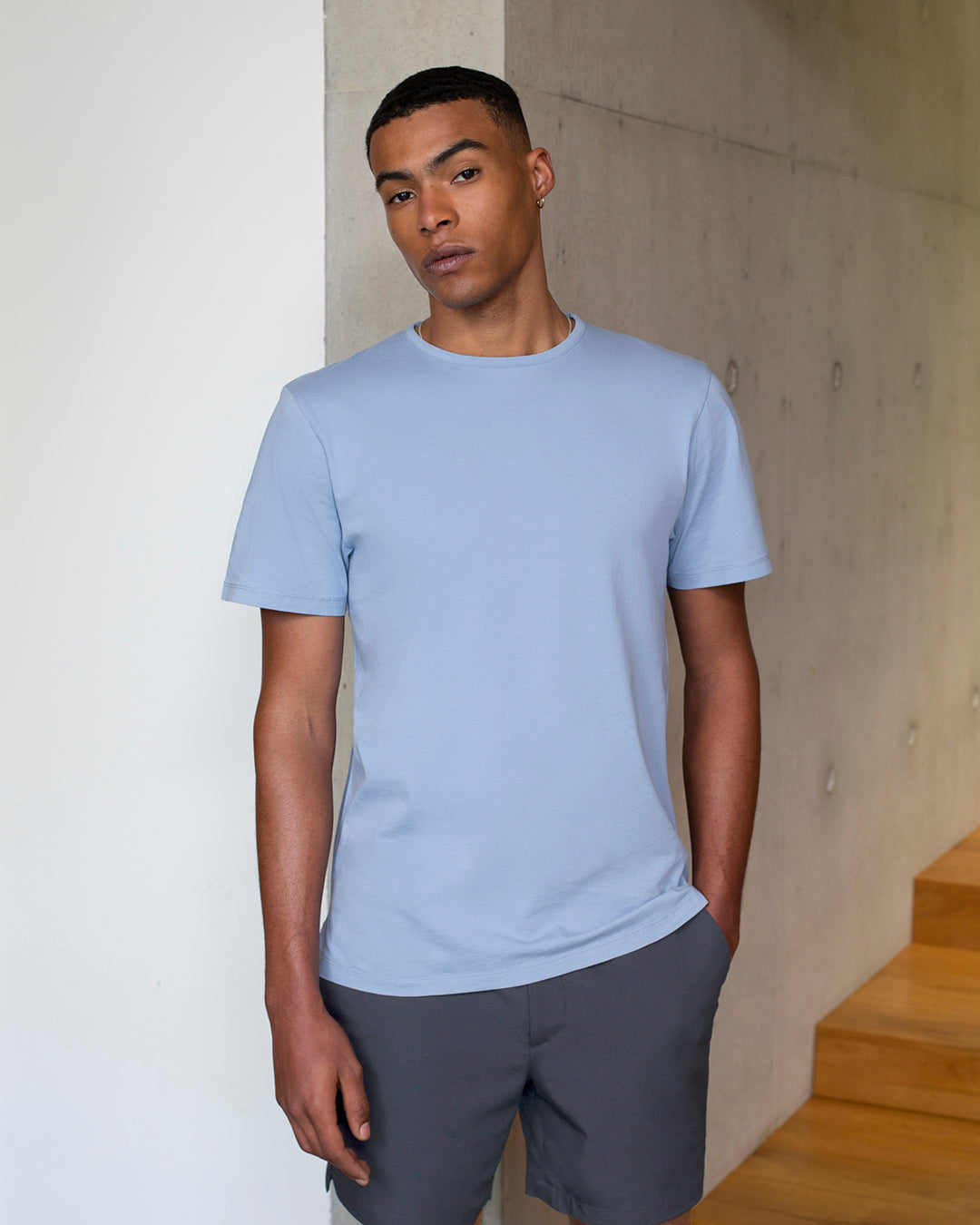 The Tailored Tee Organic || Light Blue | Organic Cotton