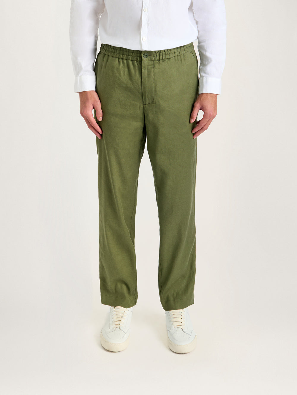The Easy Trouser Linen || Olive | Linen