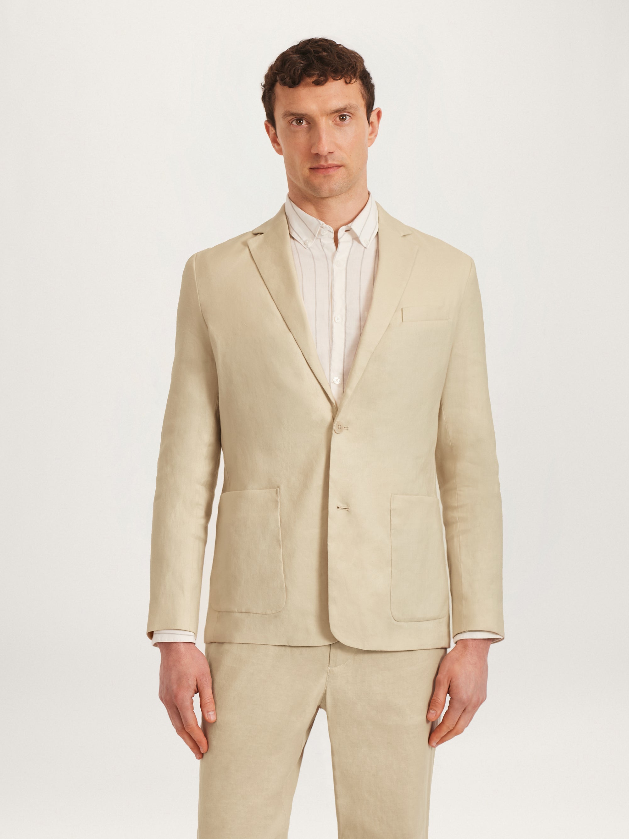 The Linen 24 Blazer || Sand | Linen
