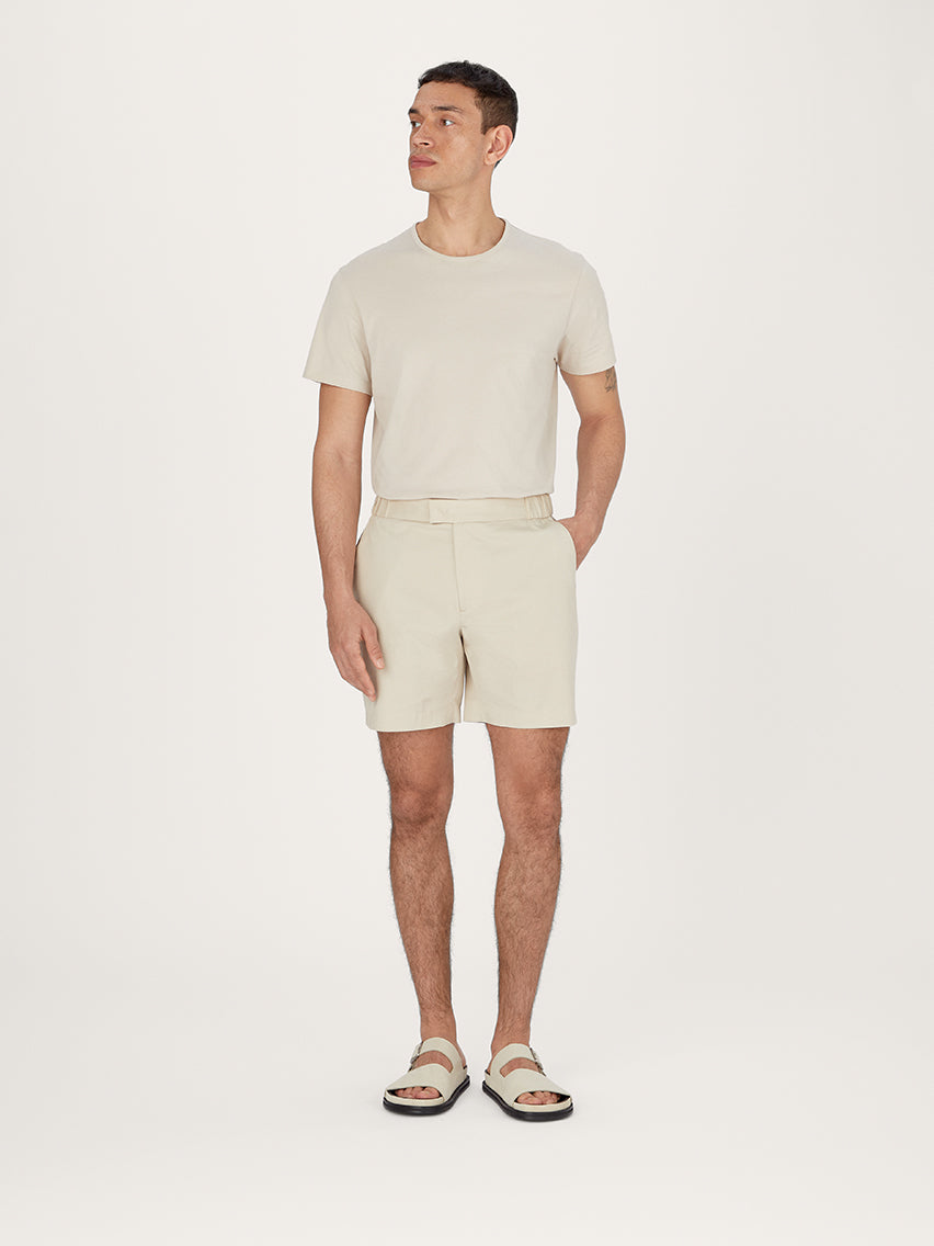 The 12 Shorts 7" || Beige | Stretch Cotton