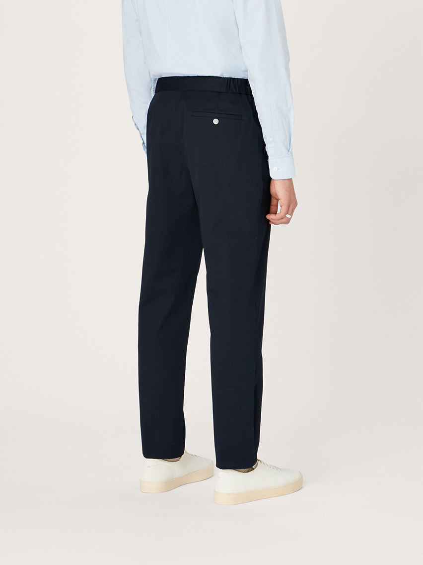 The 24 Trouser Relaxed Fit || Navy | Stretch Cotton