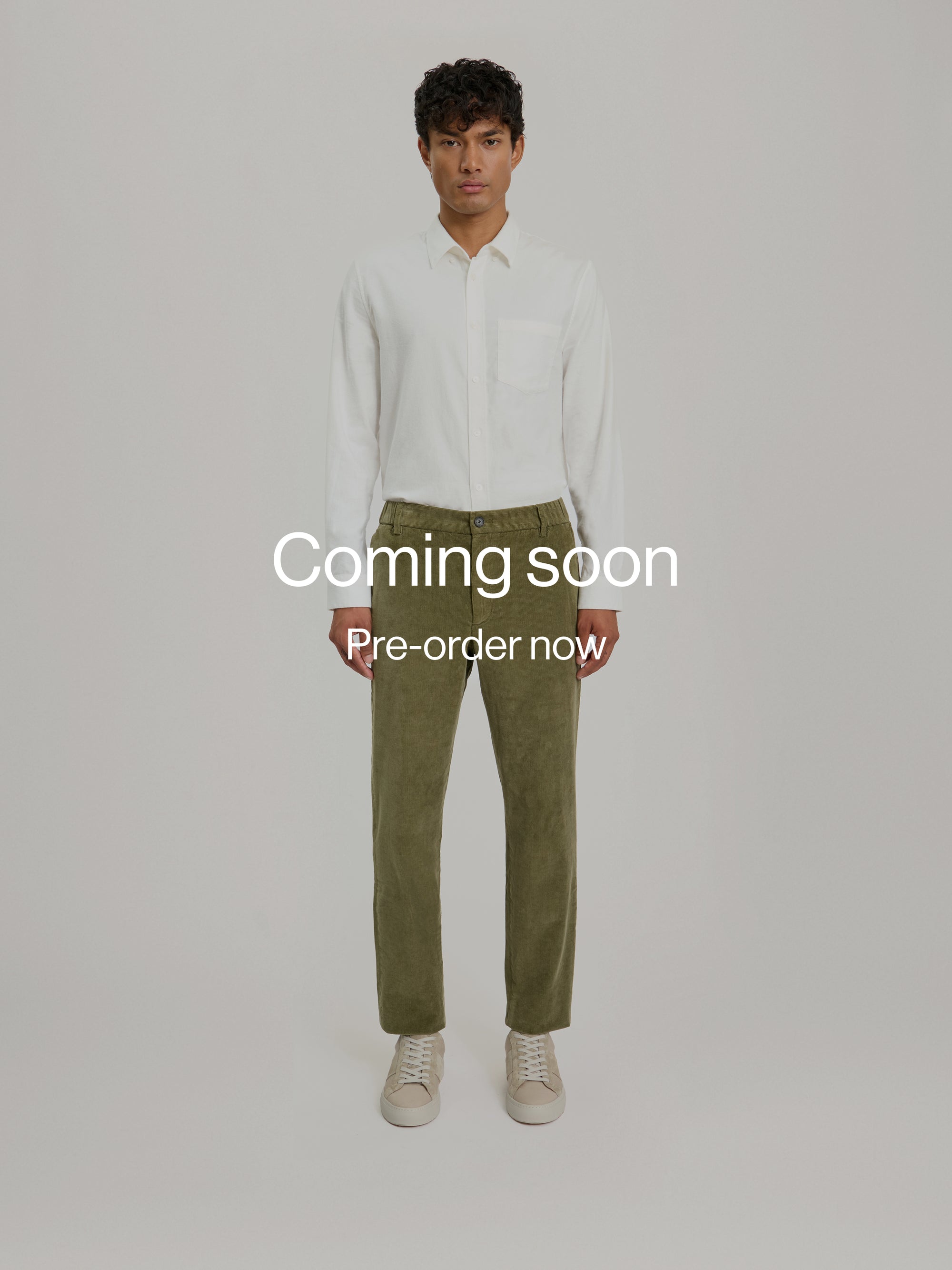 The 24 Trouser Corduroy || Oyster | Stretch Cotton