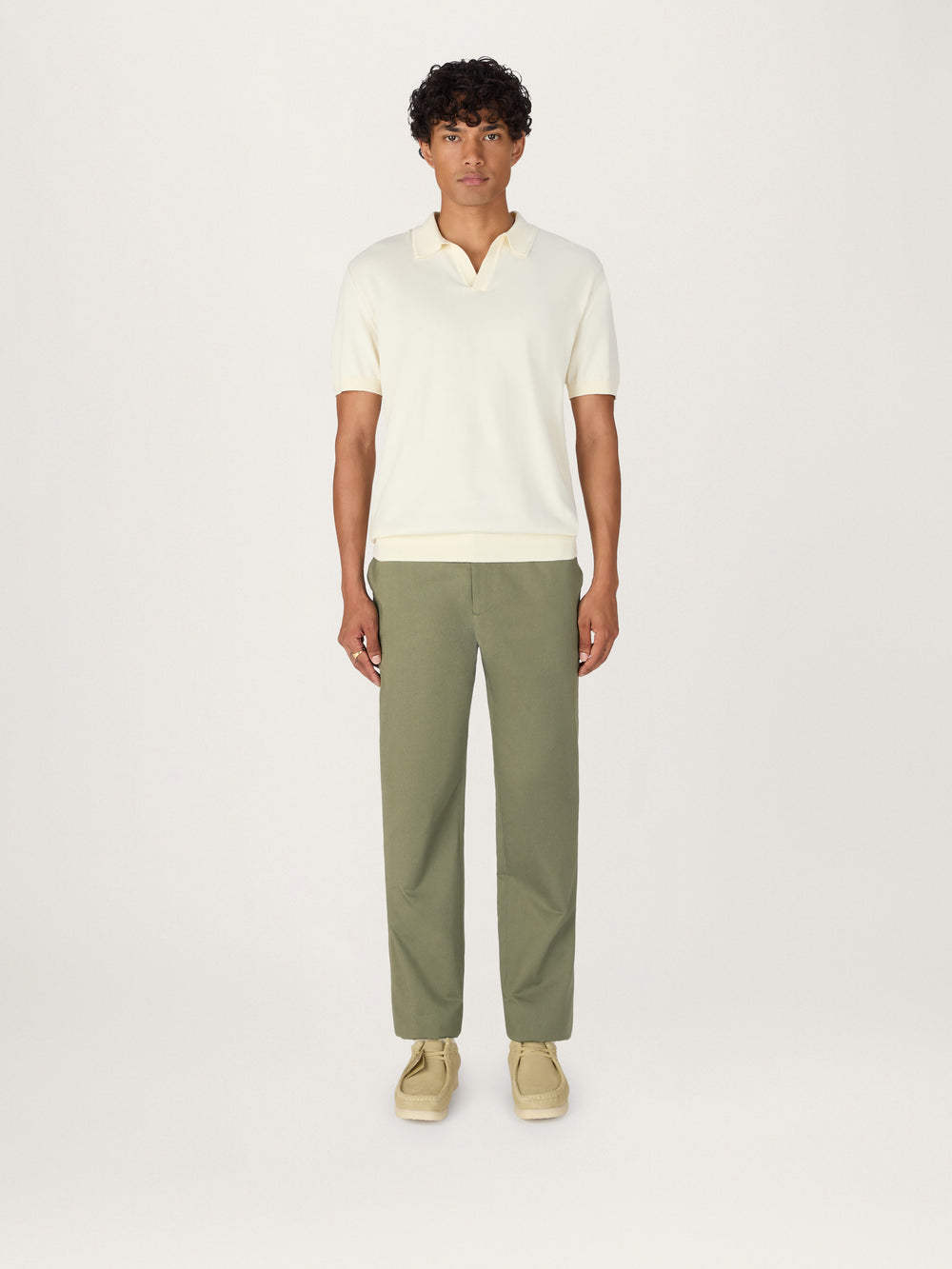 The 24 Trouser Relaxed Fit || Sage | Stretch Cotton