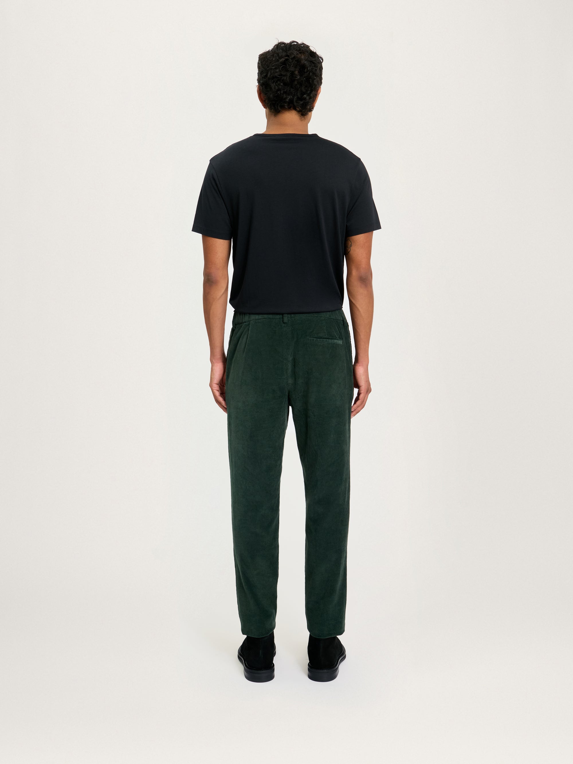 The Cord Trouser || Dark Olive | Stretch Cotton