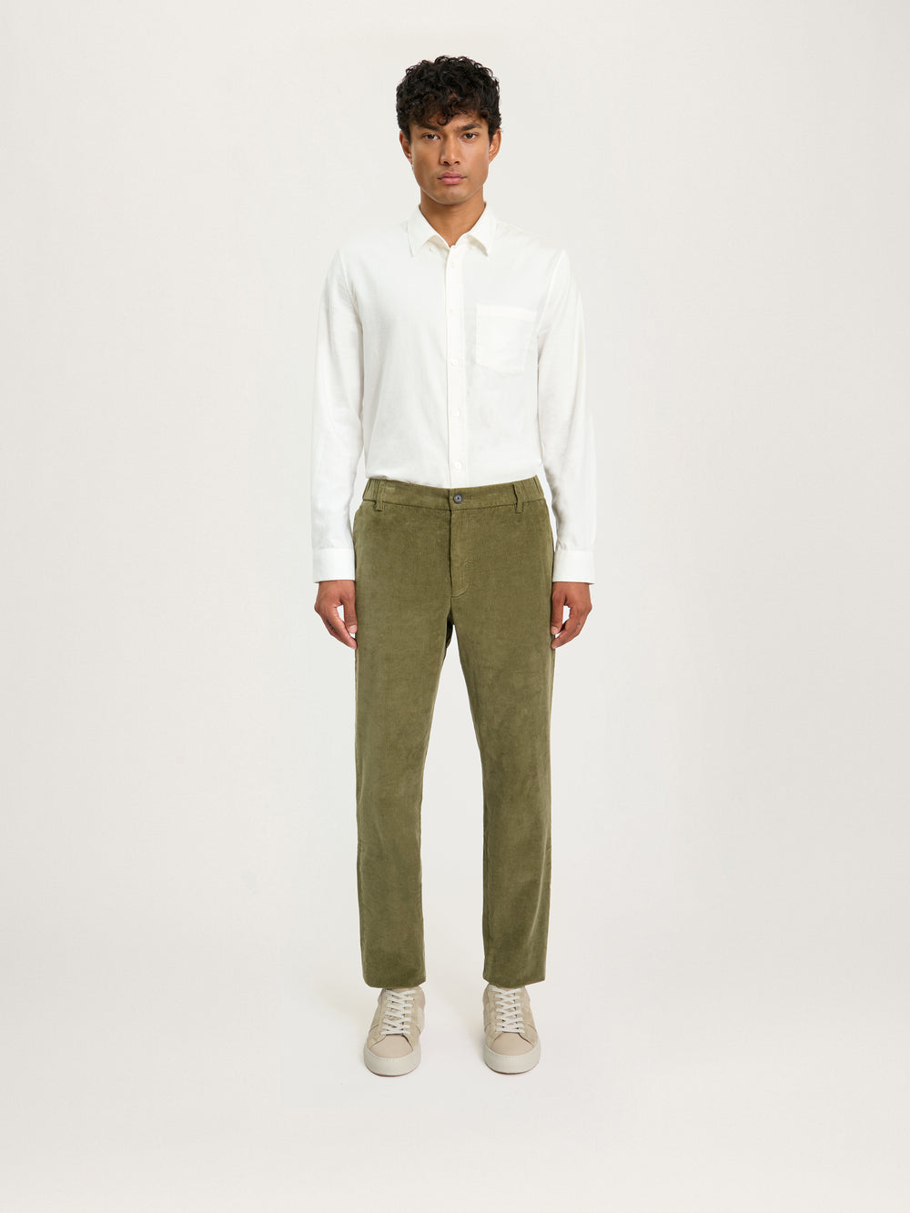 The Cord Trouser || Oyster | Stretch Cotton