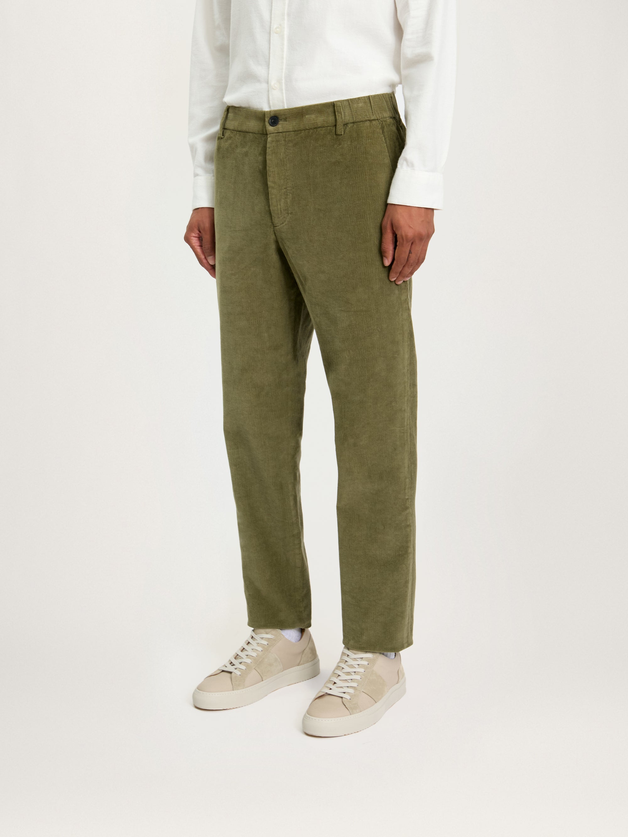 The Cord Trouser || Oyster | Stretch Cotton