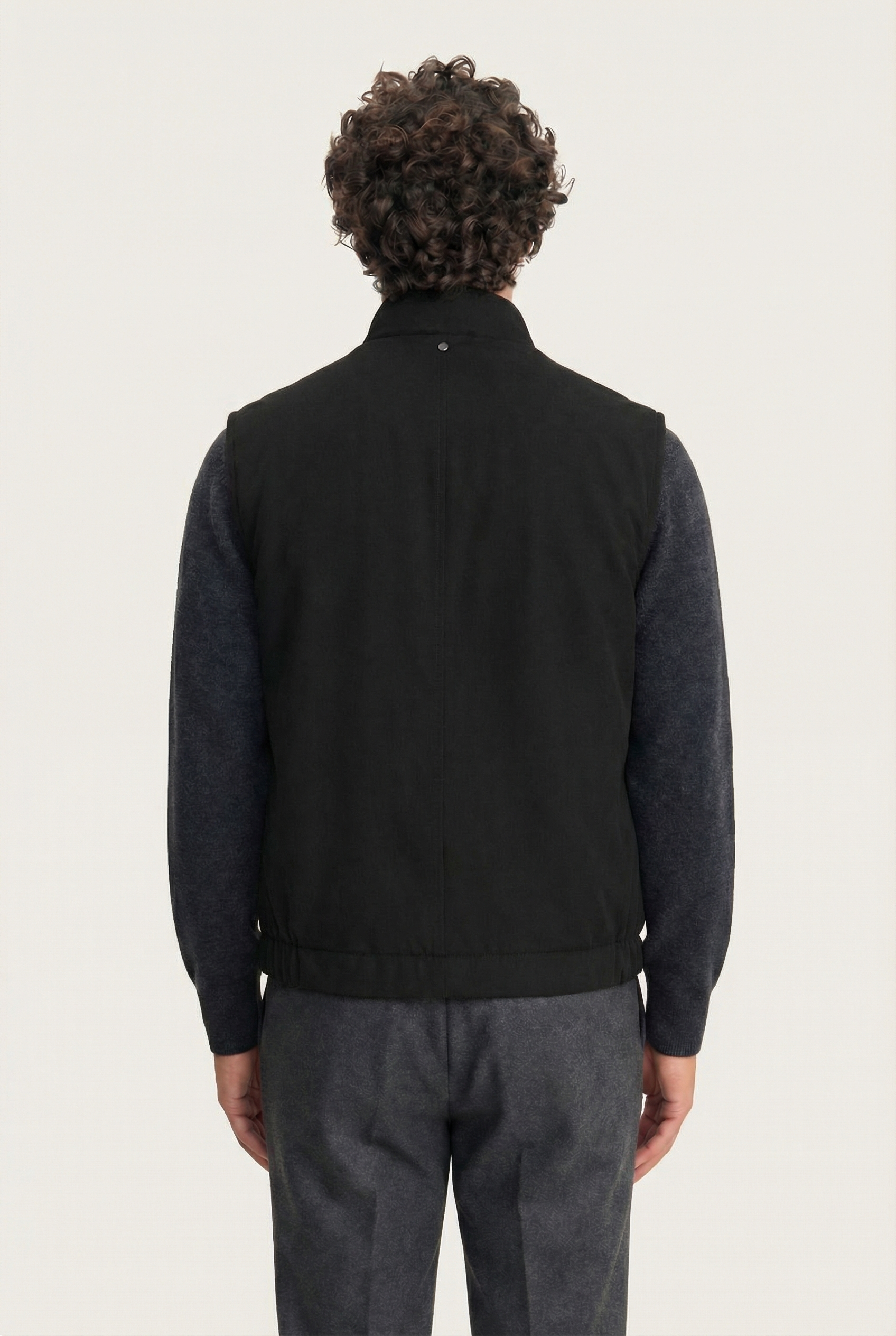 Back view of Lestrange black 360 Thermal Vest showing clean minimal design and tailored fit