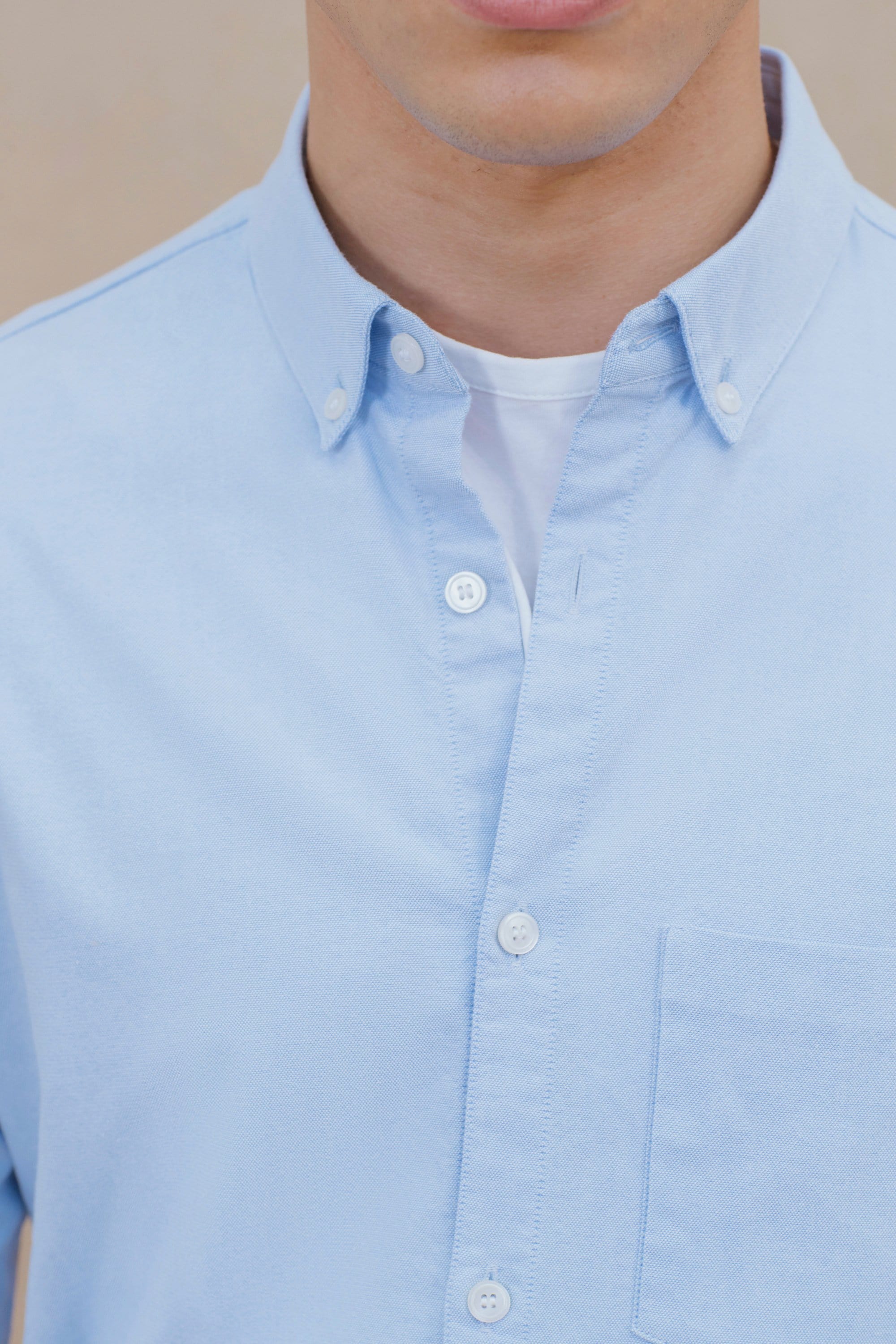 The All Day Oxford Shirt || Light-Blue | Stretch Cotton