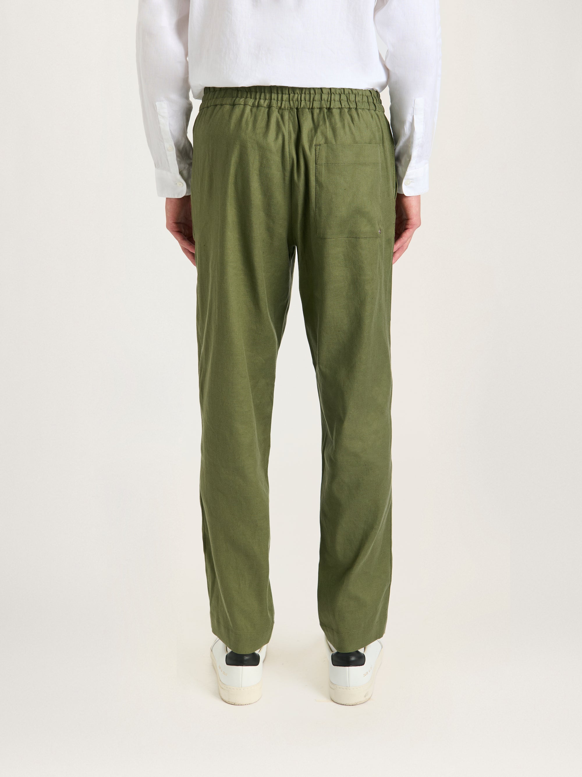 The Easy Trouser Linen || Olive | Linen