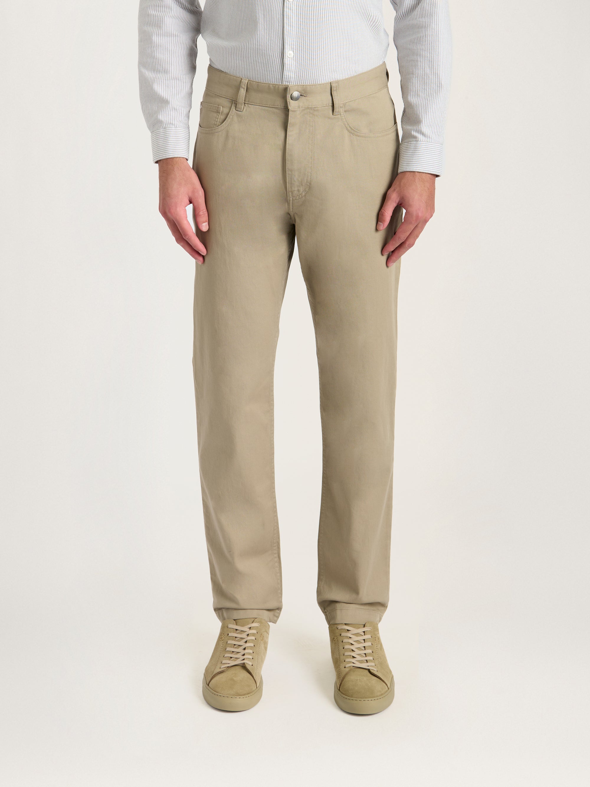 The Five Pocket Trouser || Dark Beige | Stretch Cotton