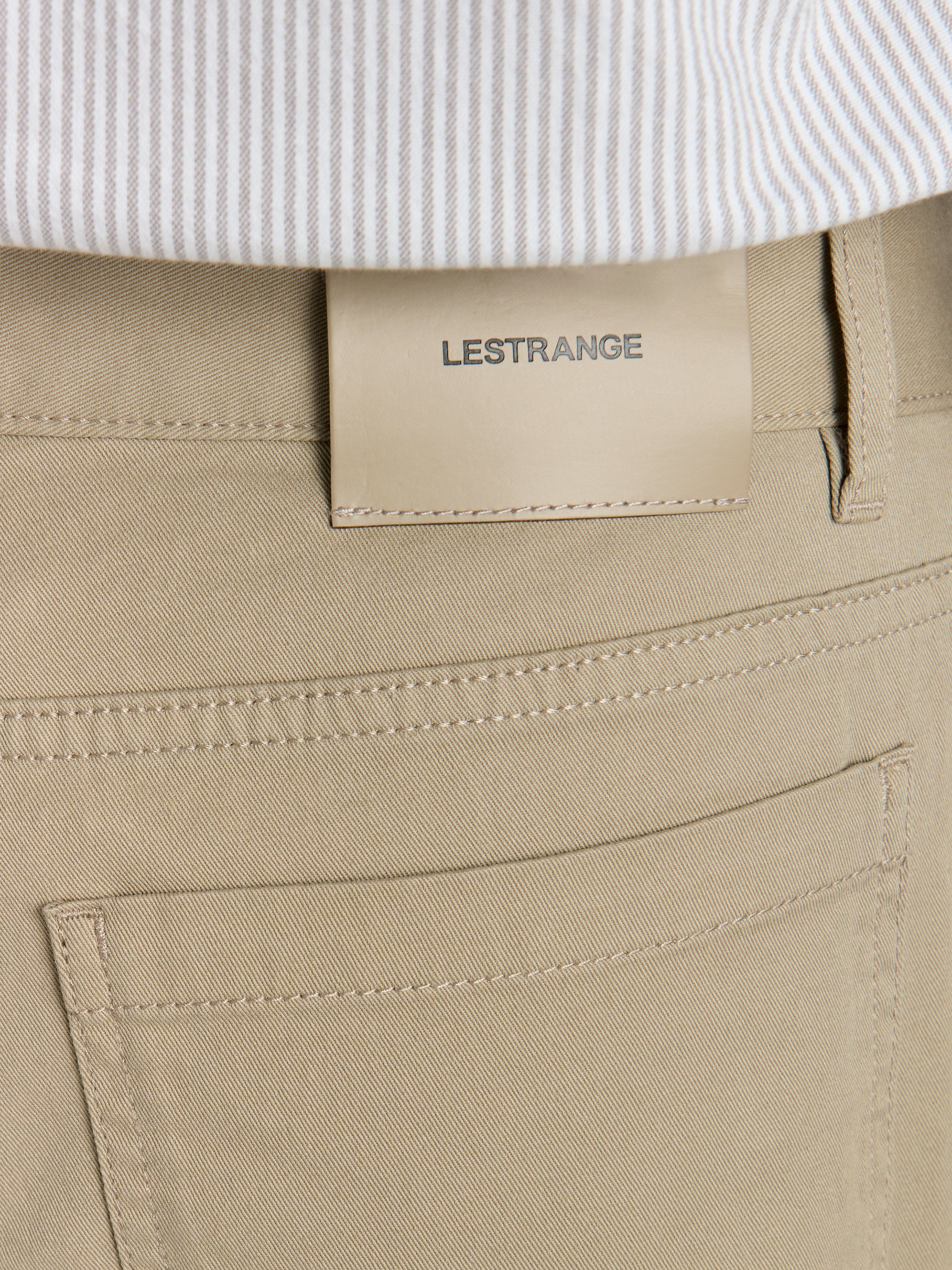 The Five Pocket Trouser || Dark Beige | Stretch Cotton