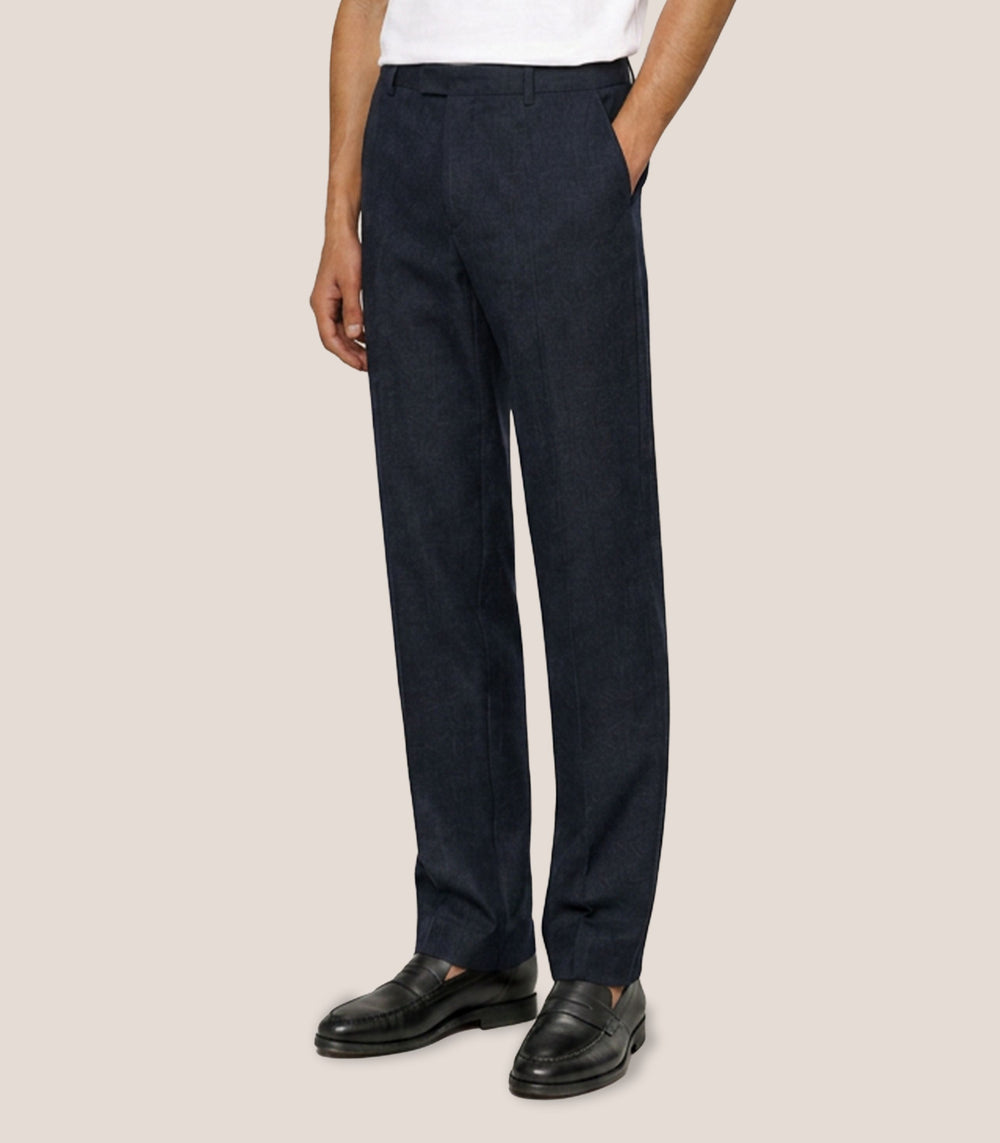 The 24 Trouser Linen Regular || Navy | Linen