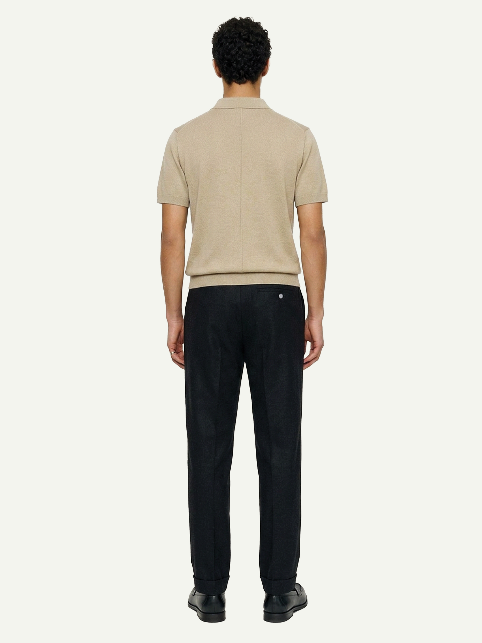 The 24 Classic Polo || Beige | Cotton Silk