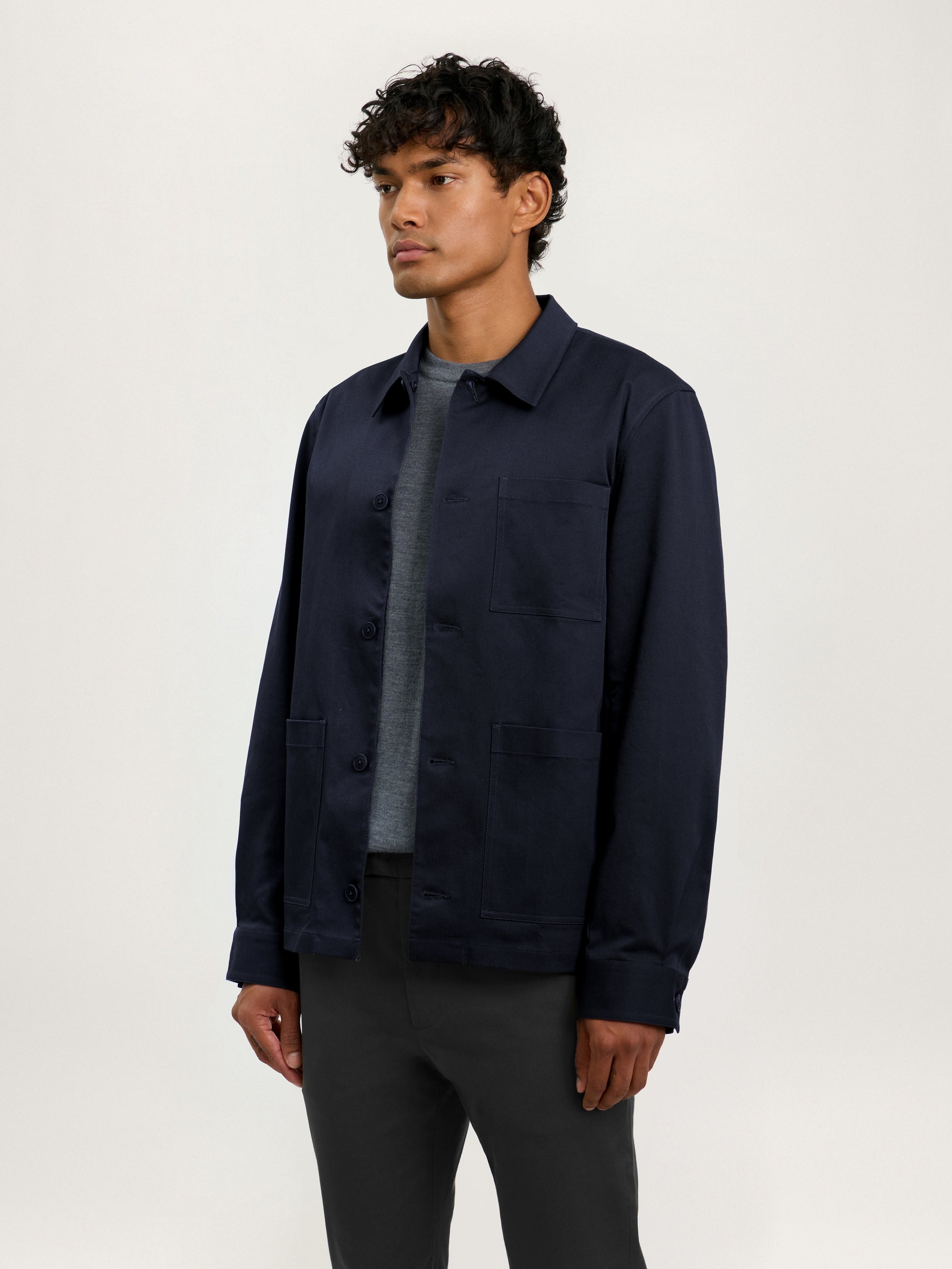 The Utility Jacket || Navy | Stretch Cotton