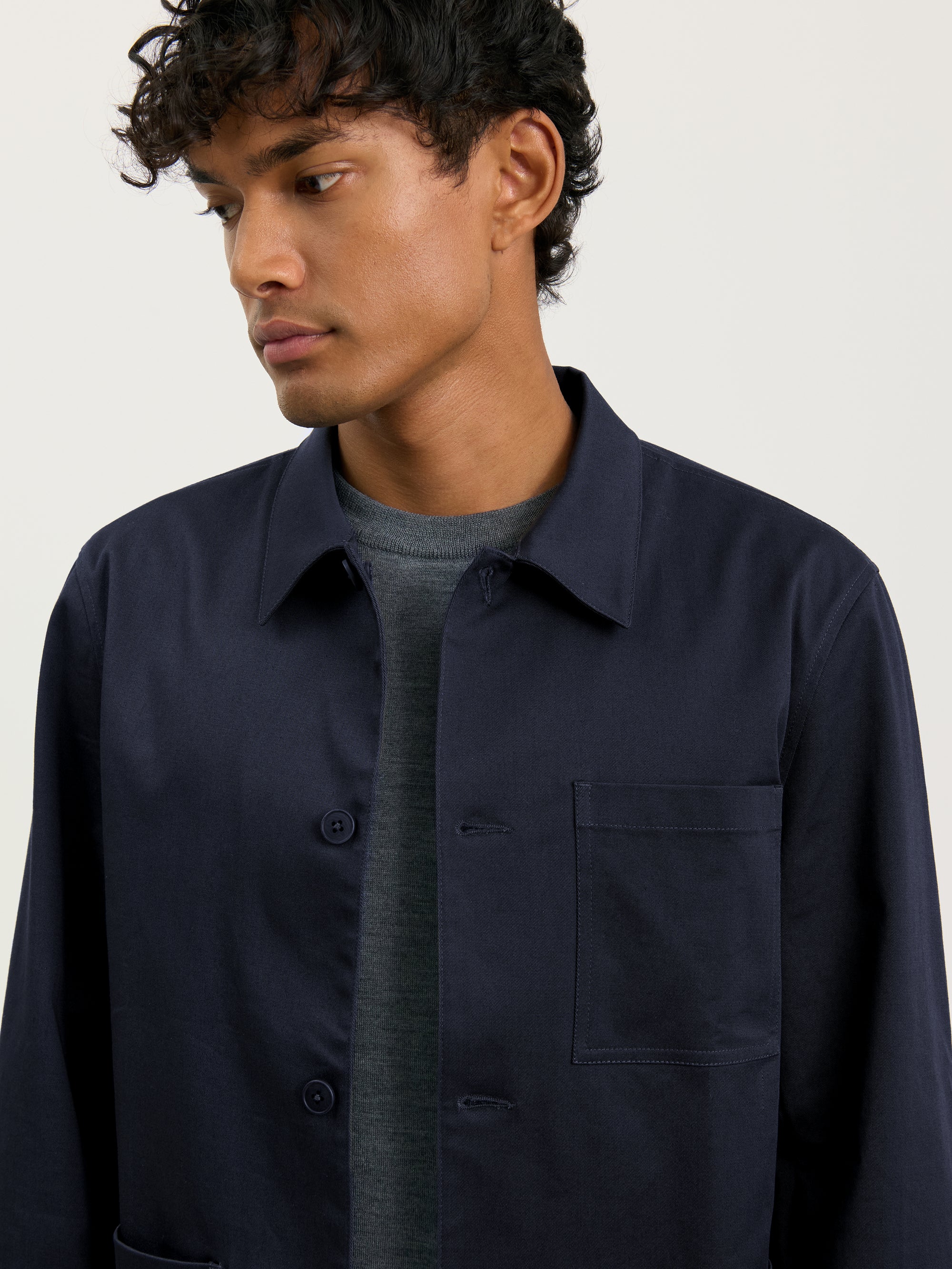 The Utility Jacket || Navy | Stretch Cotton