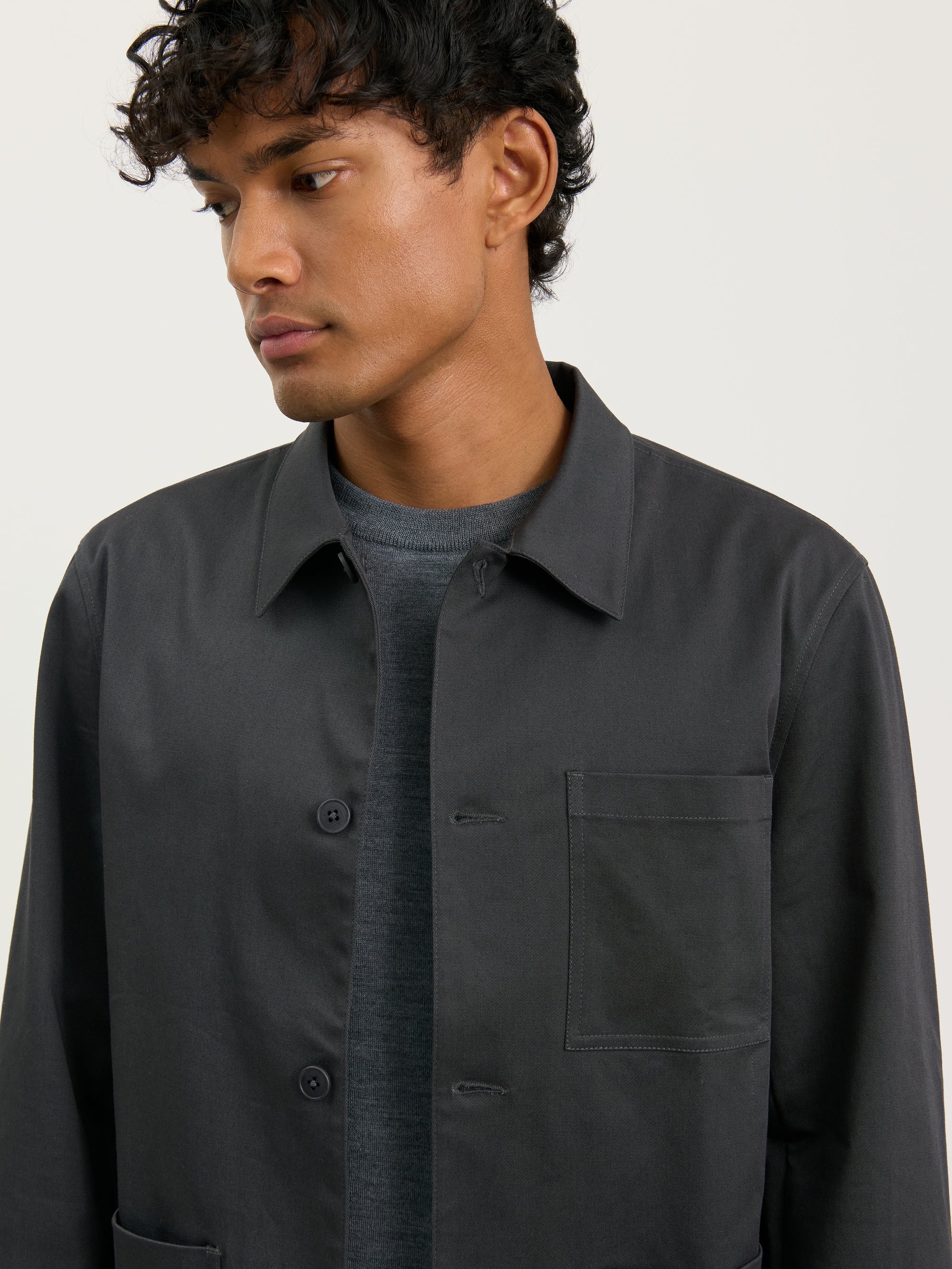 The Utility Jacket || Slate Grey | Stretch Cotton