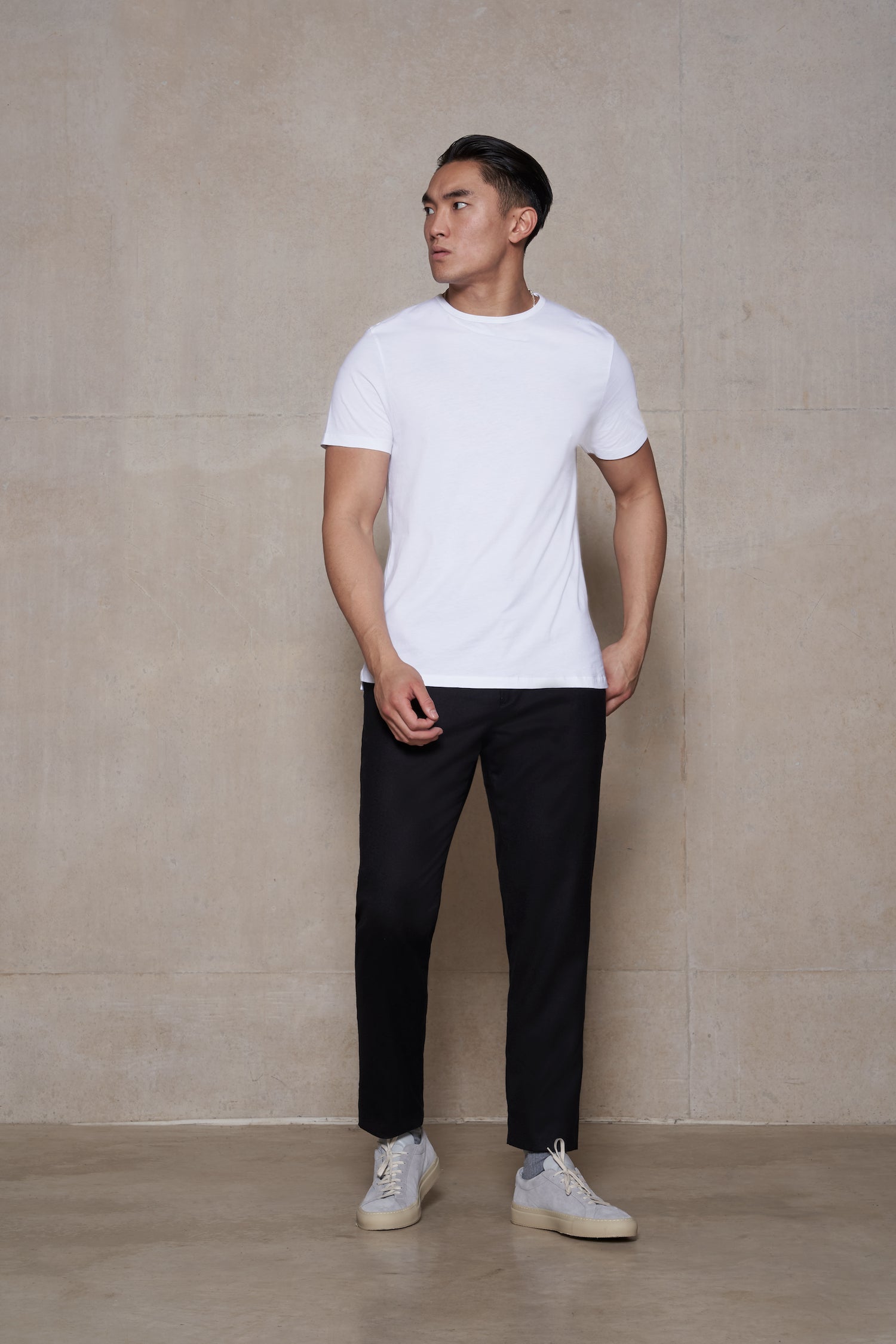 The 24 Trouser Wool 34" Length || Black | Wool Flannel