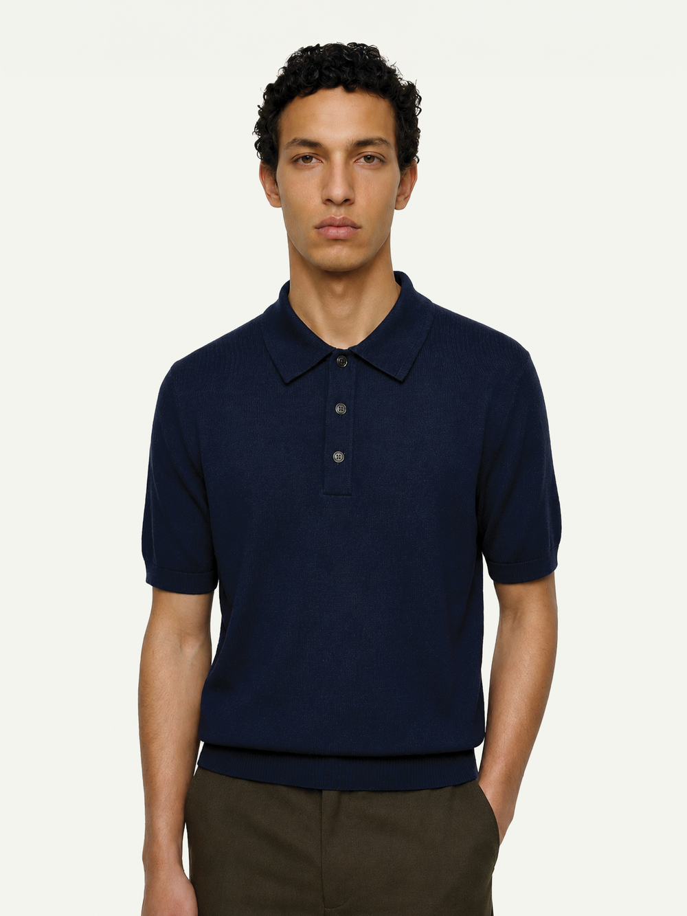 The 24 Classic Polo || Navy | Cotton Silk