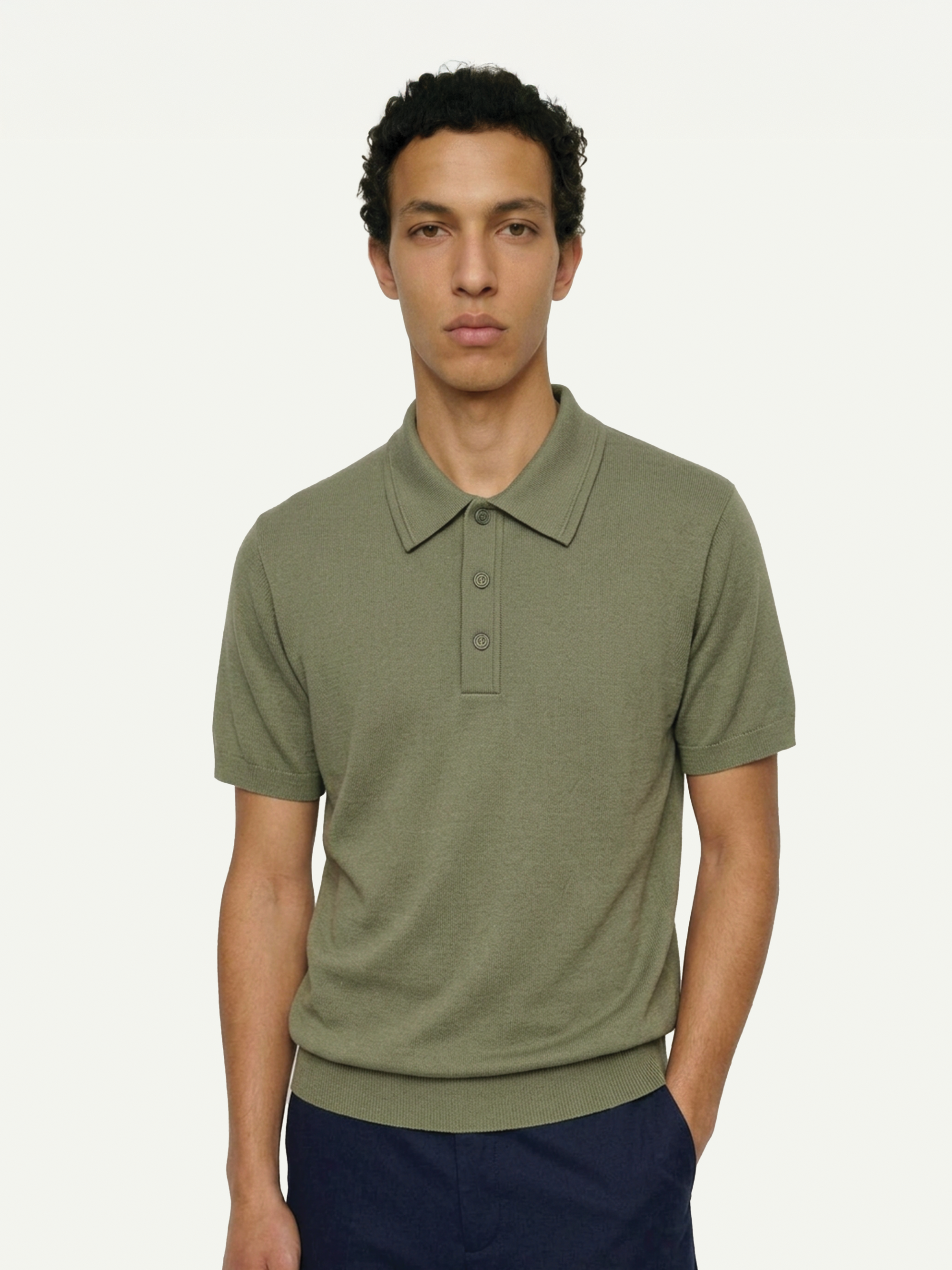 The 24 Classic Polo || Sage | Cotton Silk
