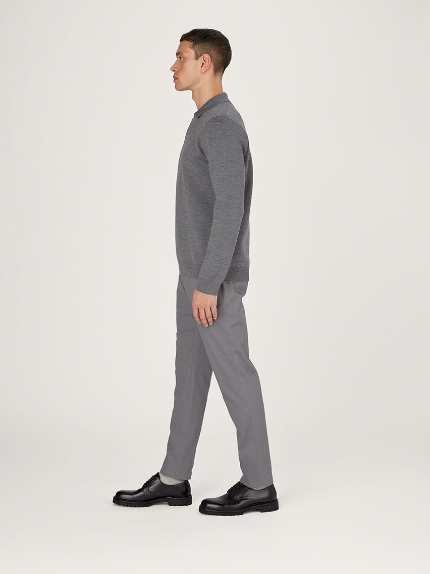 The Easy Zip Sweatshirt || Charcoal | Merino Wool